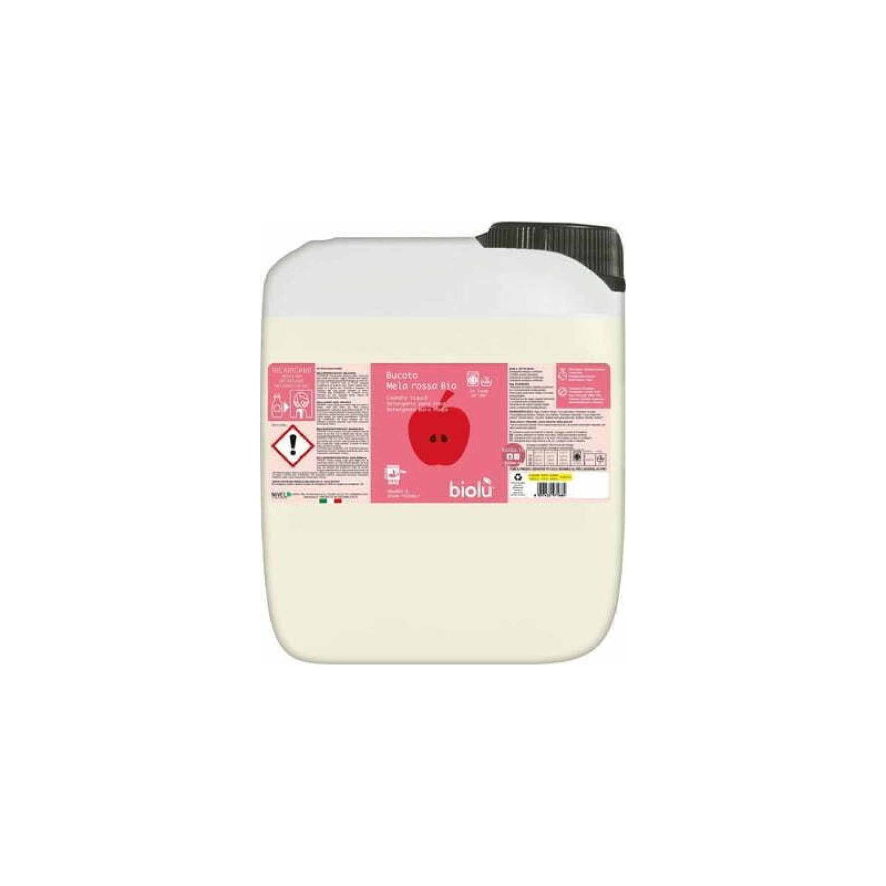 Detergent lichid pentru rufe albe si colorate cu mere rosii ecologic 5l Biolu