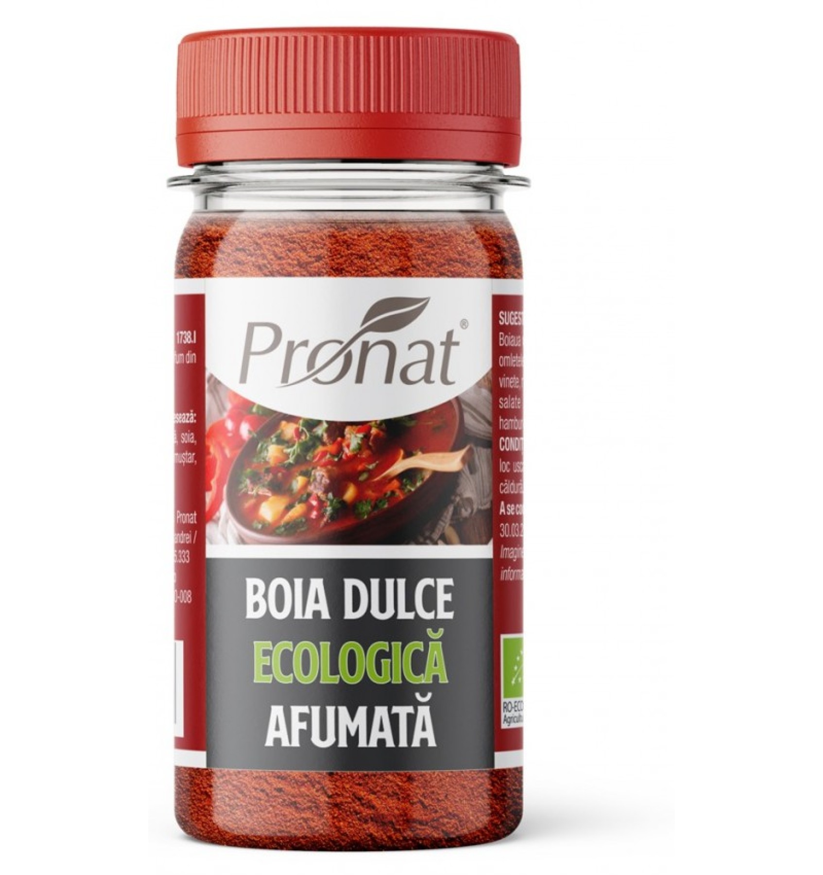 Boia de ardei dulce bio, afumata, 60g