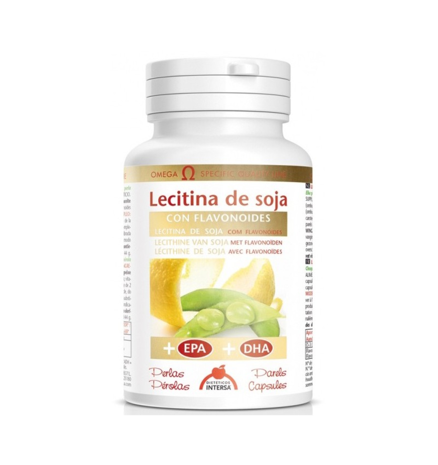 Lecitina de soia cu flavonoide + epa + dha, 144g dieteticos