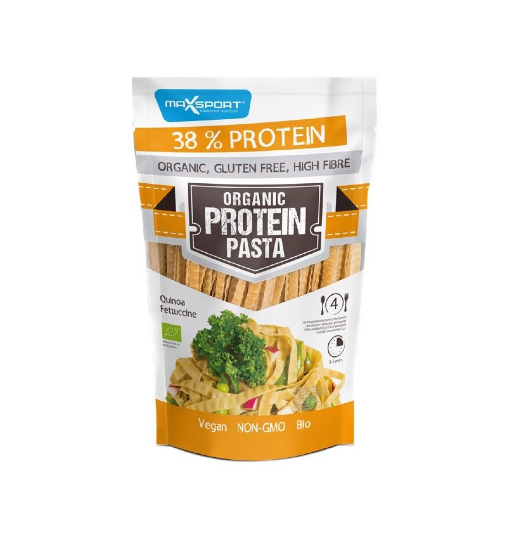 PASTE BIO DE SOIA SI QUINA CU CONTINUT RIDICAT DE PROTEINE, 200G MAX SPORT