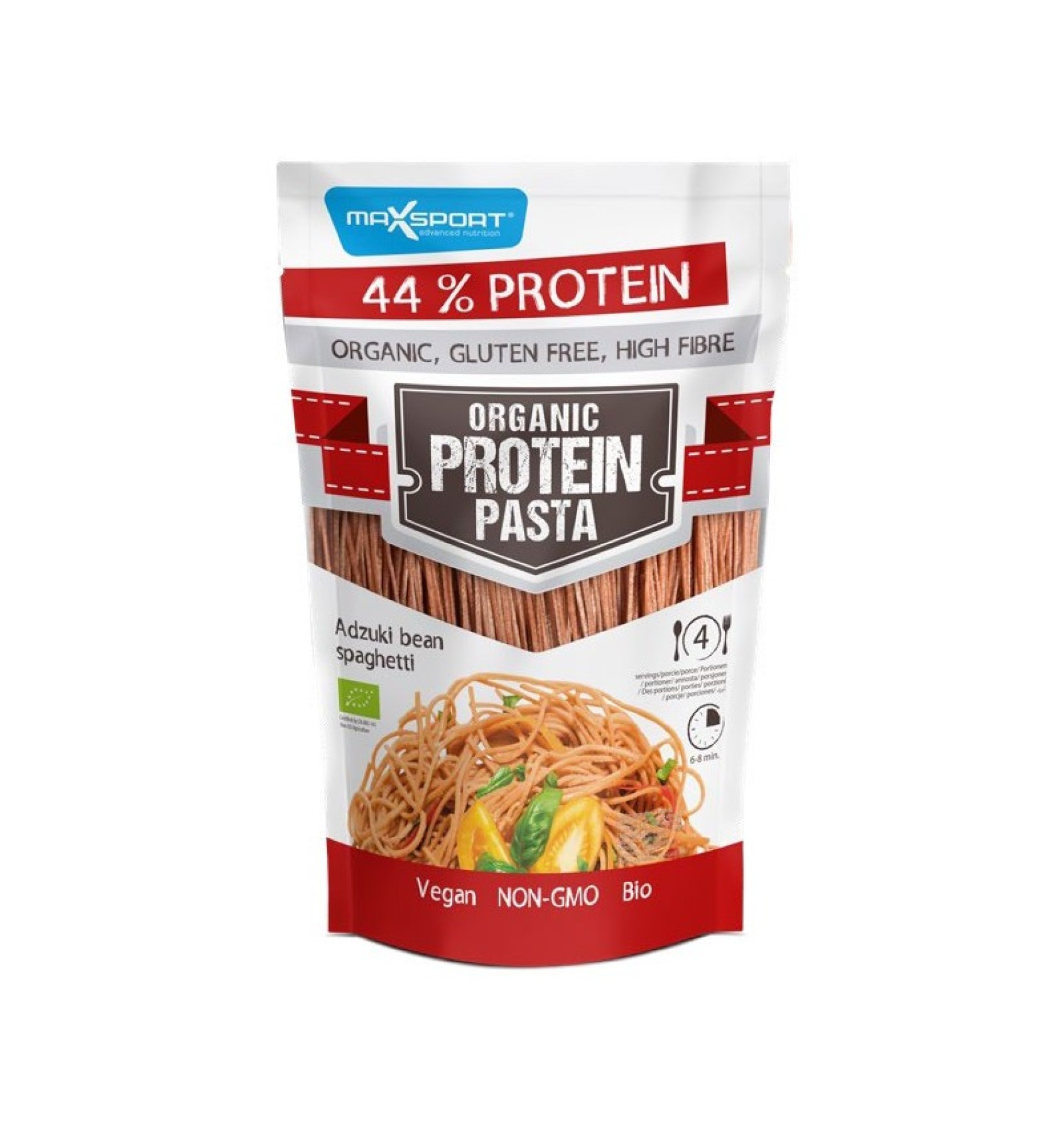 PASTE BIO DE SOIA SI FASOLE ADZUKI CU CONTINUT RIDICAT DE PROTEINE, 200G MAX SPORT