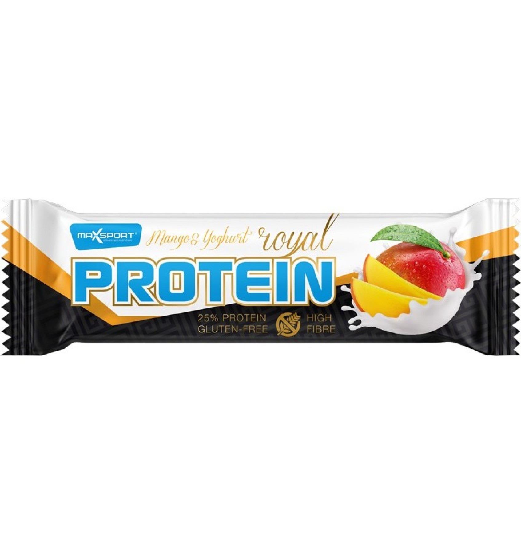 Baton proteic cu mango si glazura de iaurt, 60g max sport