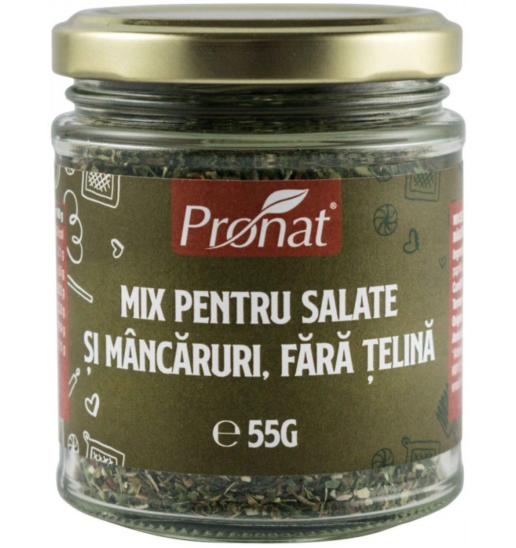 MIX DE CONDIMENTE PENTRU SALATE SI MANCARURI, FARA TELINA, 55g
