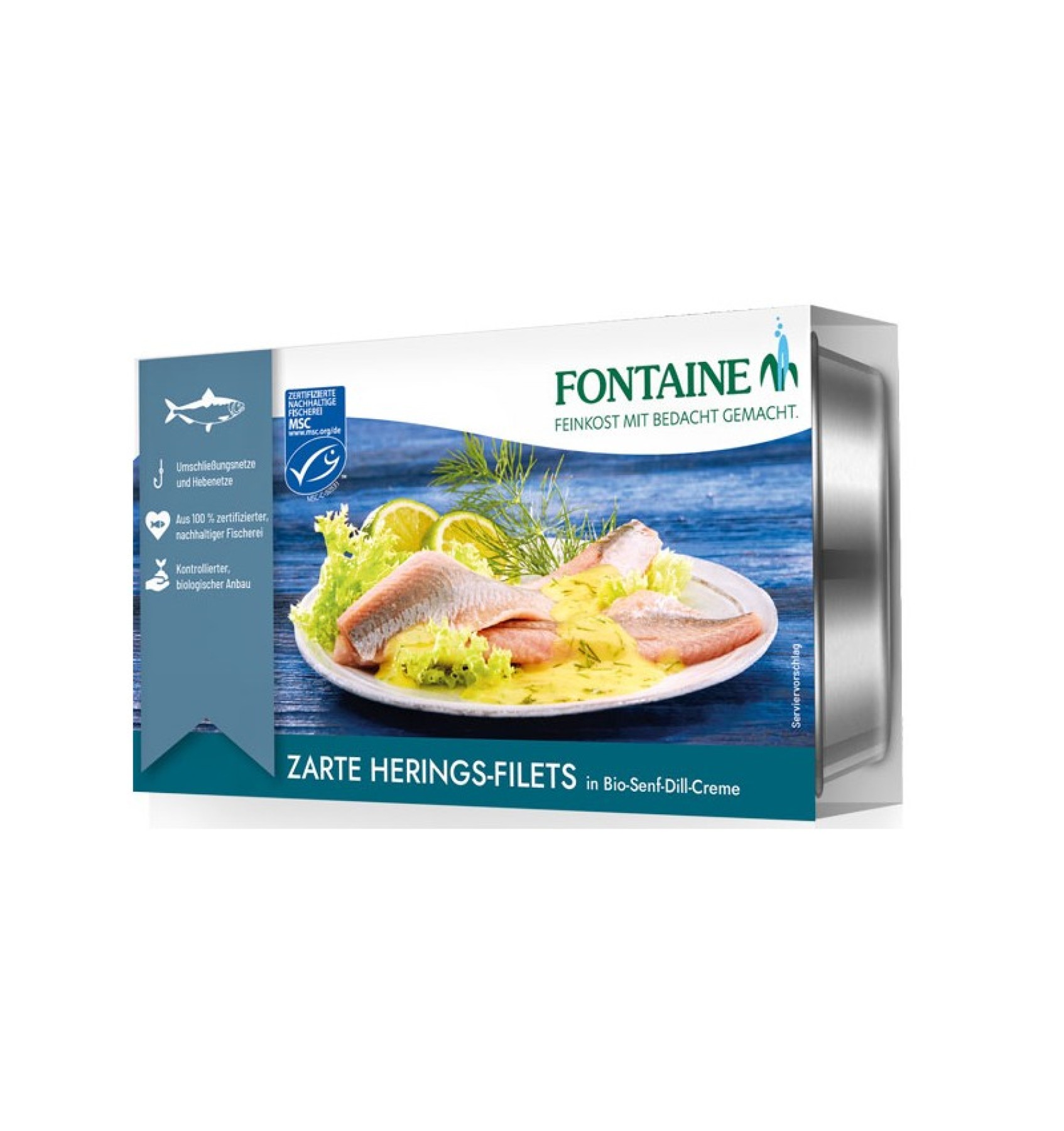 File de hering in crema bio de mustar si marar - 200 g