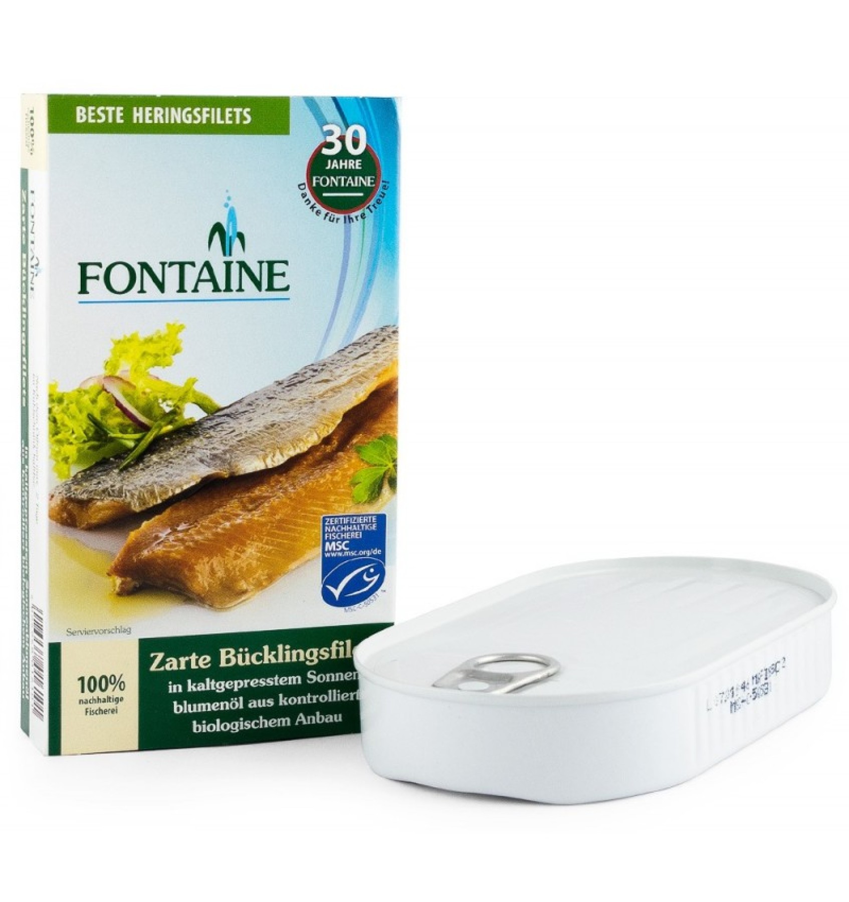 File de hering afumat in ulei bio de floarea-soarelui - 190 g