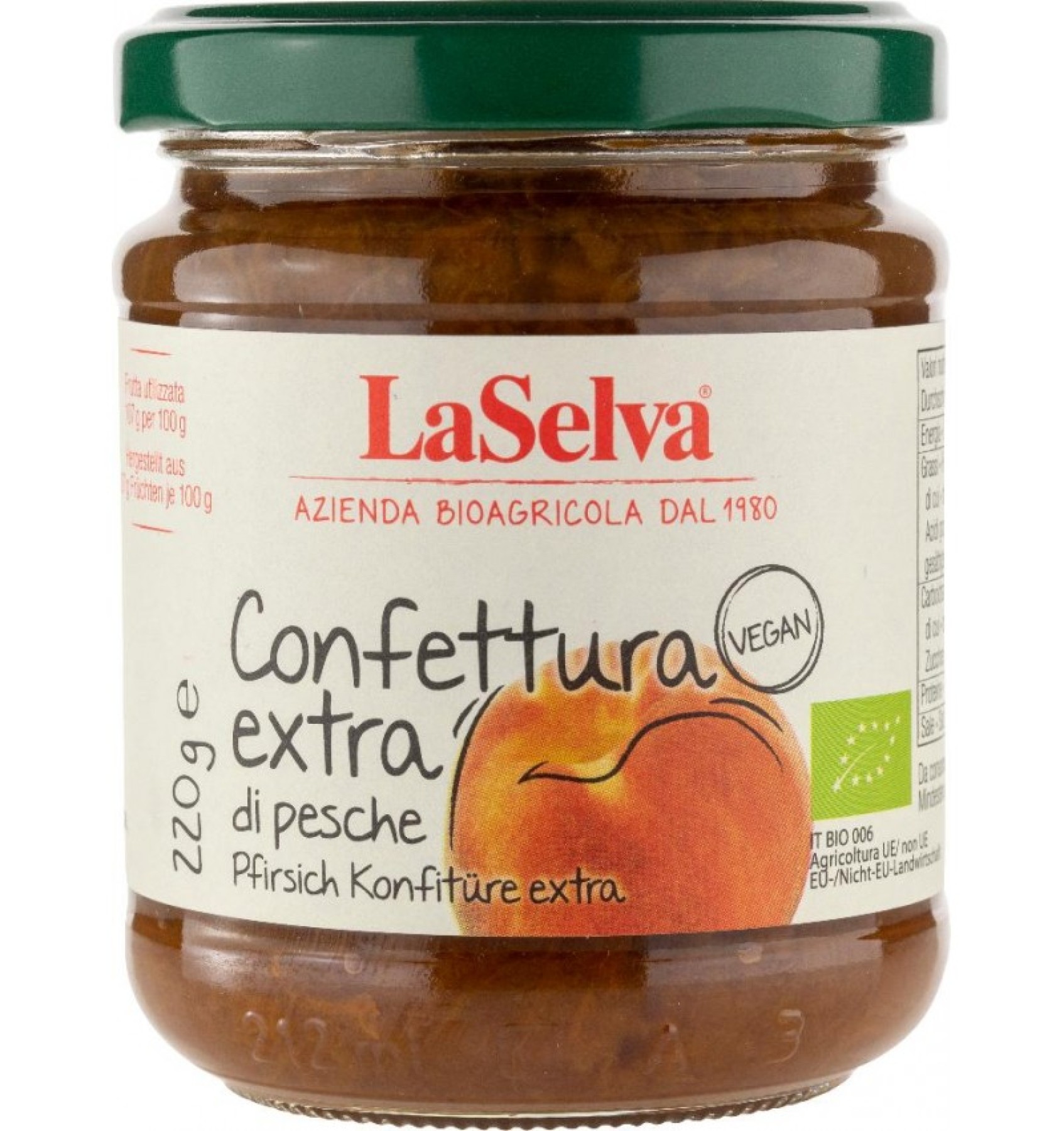 Dulceata bio extra de piersici, 220g