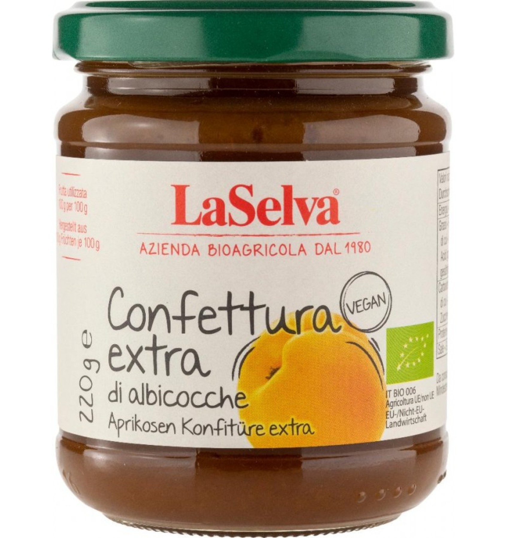 Dulceata bio extra de caise, 220g