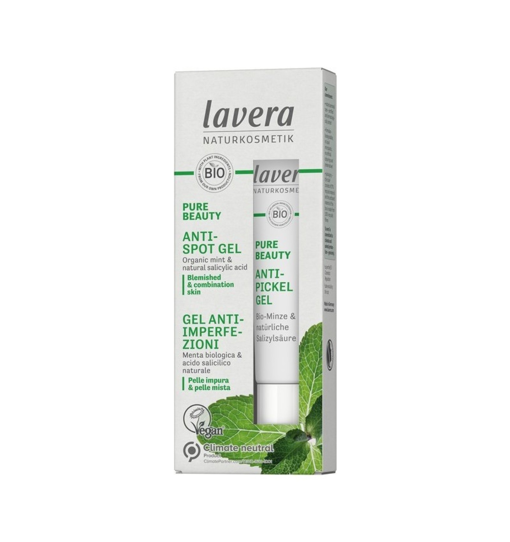 Gel bio pentru acnee cu menta si acid salicilic, 15 ml