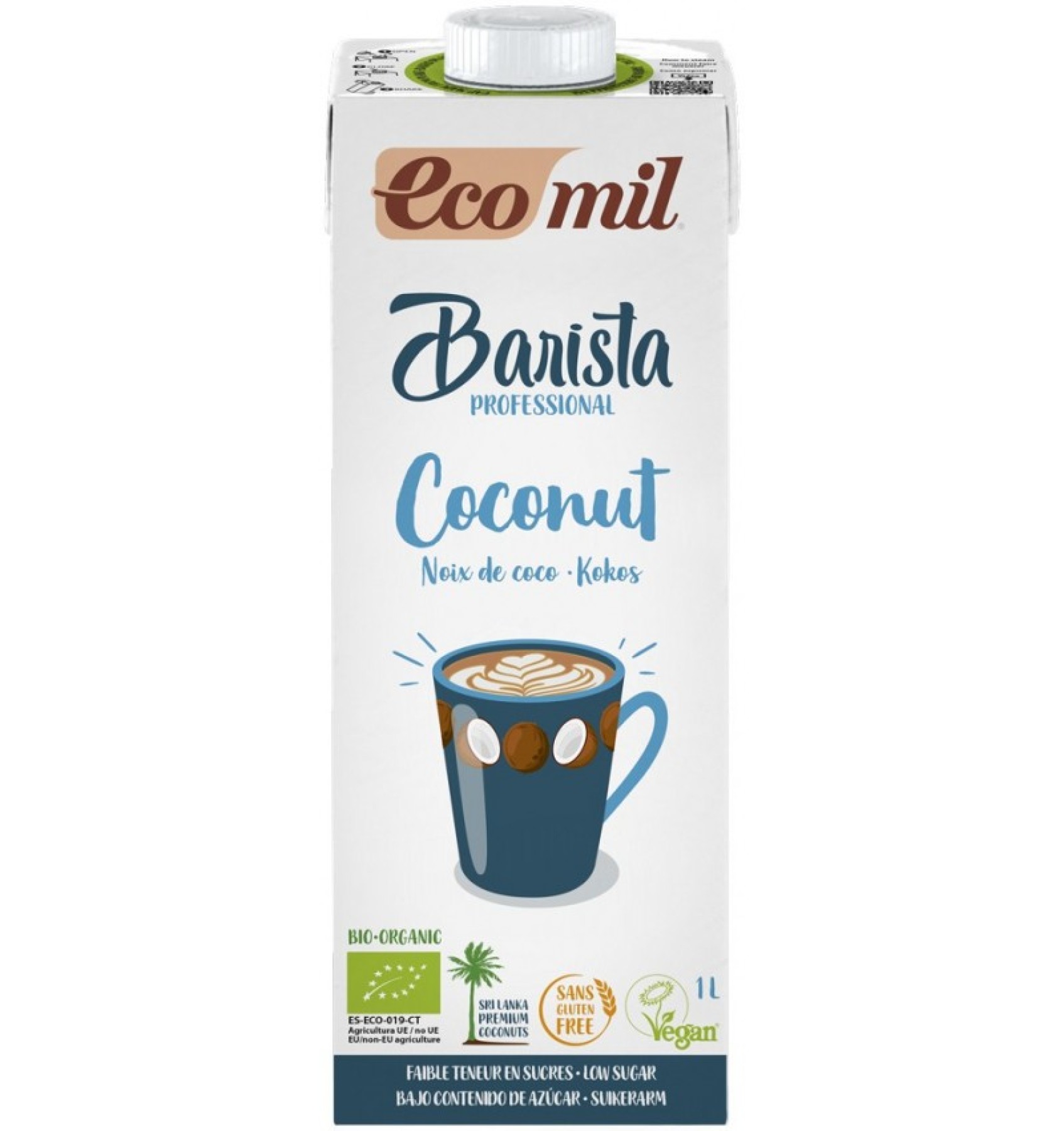 ECO/BIO Barista, bautura vegetala de cocos, pentru cafea, 1L