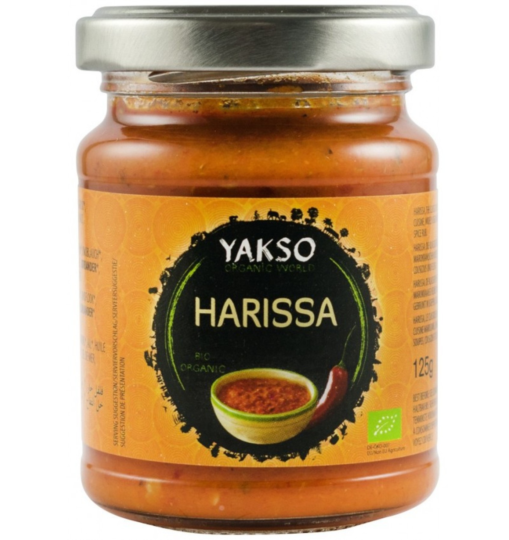 Harissa bio, pasta picanta, 125g