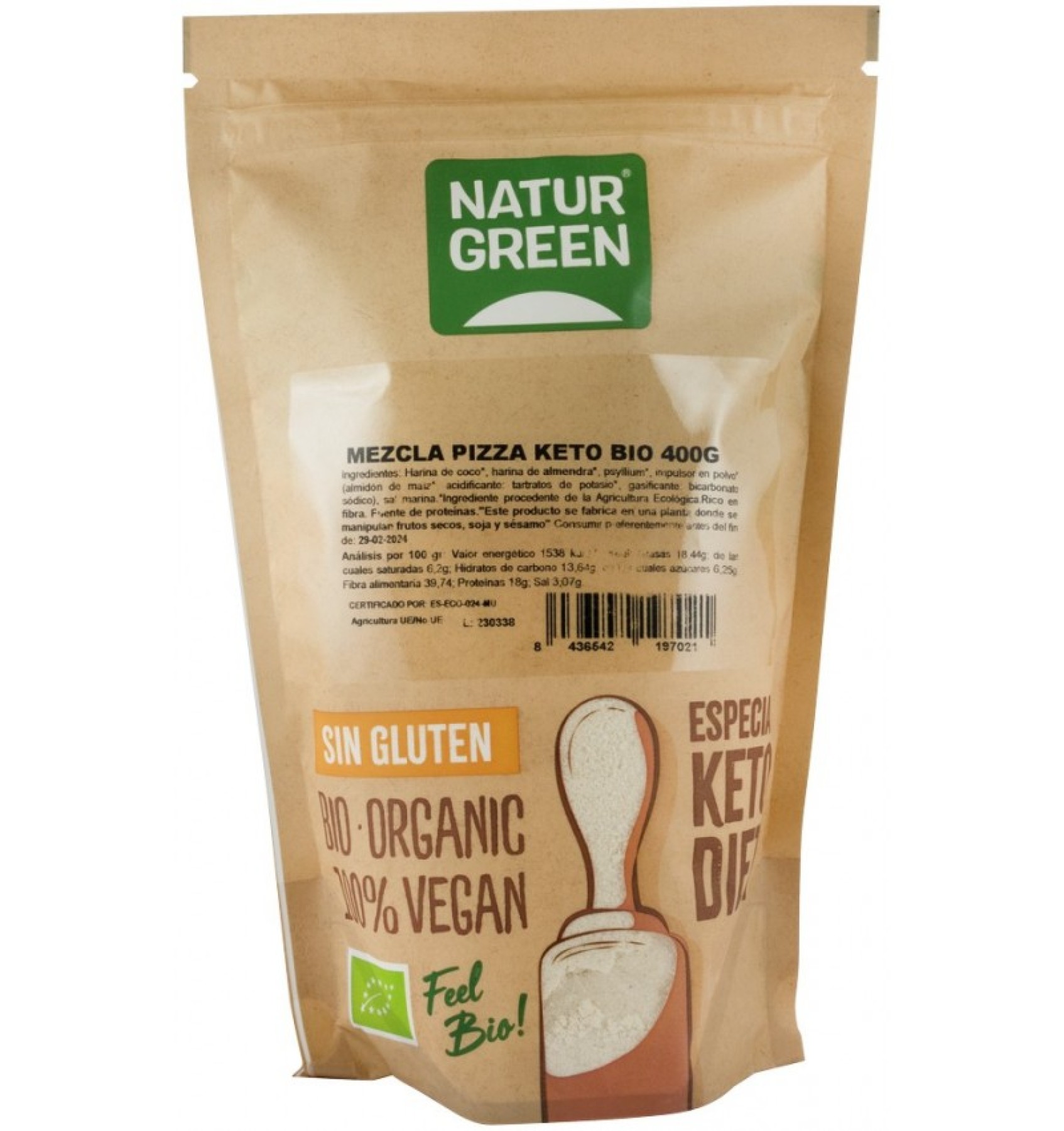 ECO/BIO Amestec pentru pizza keto, 400gr