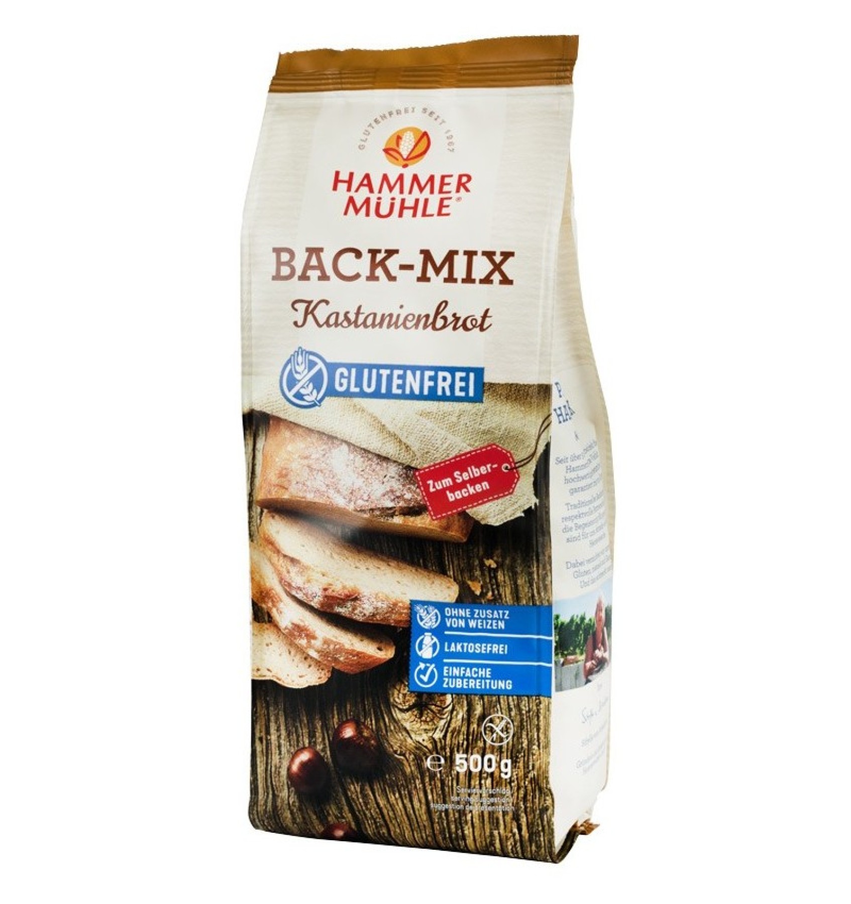 Mix pentru paine cu faina de castane, 500 g HAMMER