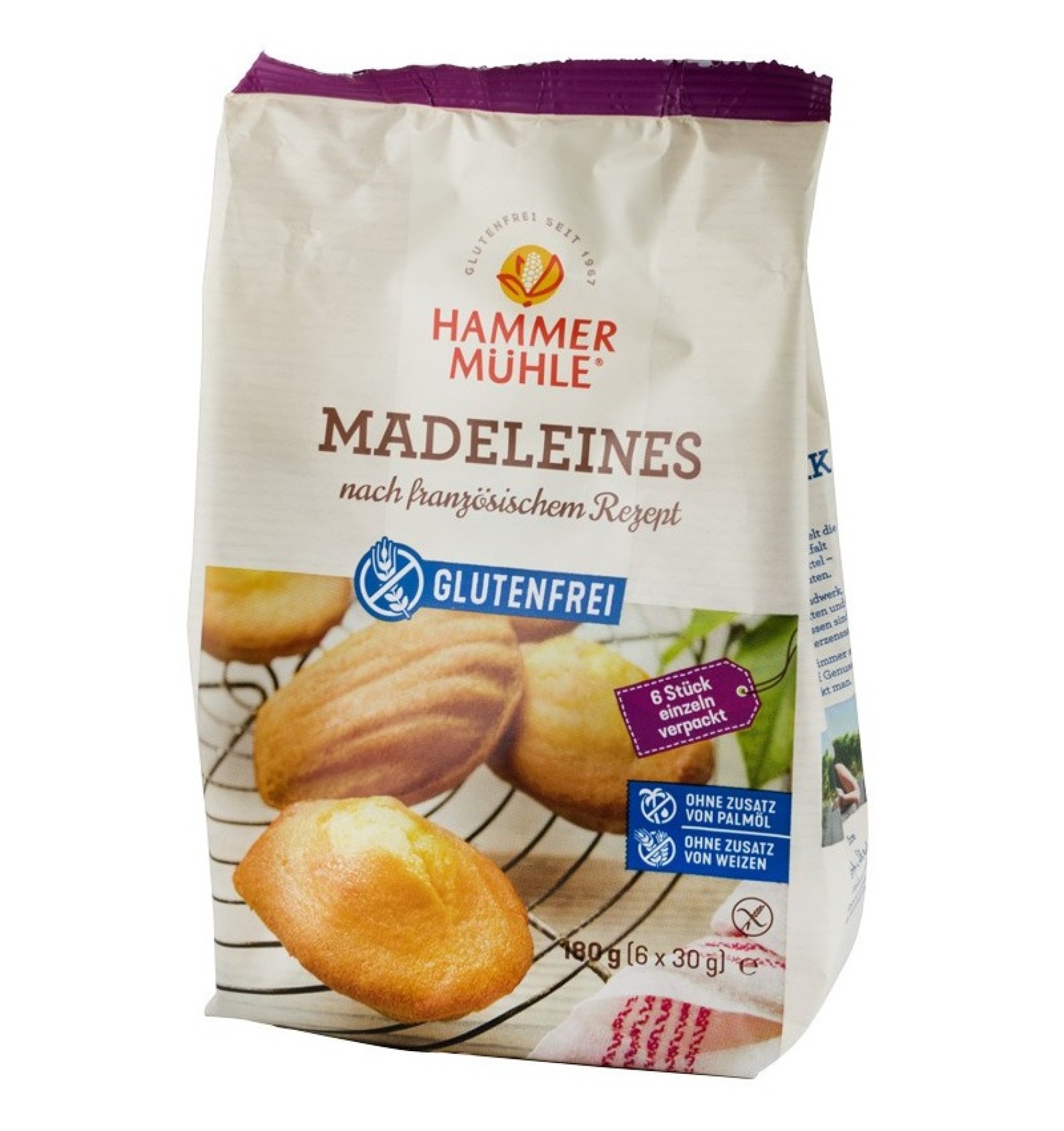 Madlene, dupa o reteta frantuzeasca, 180 g (6X30 g) HAMMER
