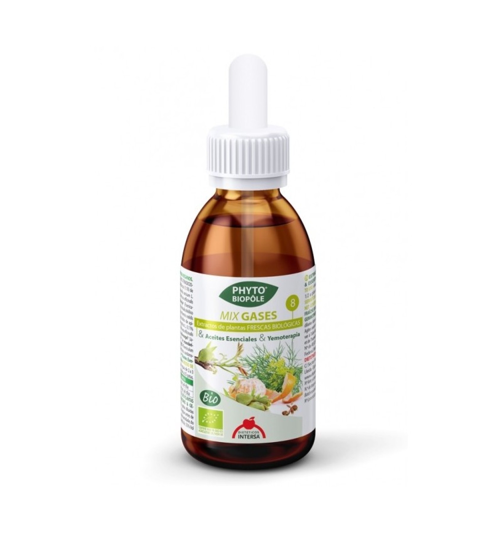 Mix bio 8 din plante, gaze, digestie si stomac plat, 50ml phyto-biopôle
