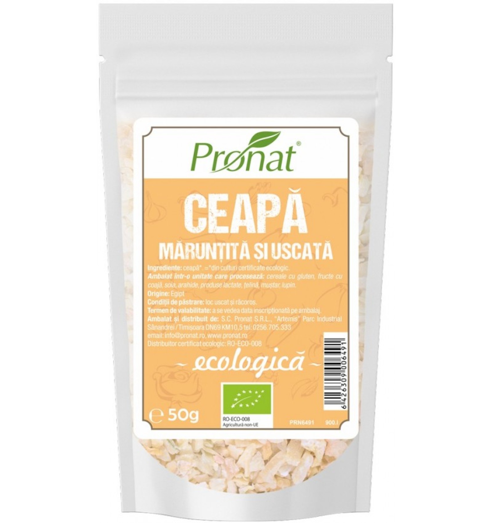 Ceapa bio maruntita si uscata, 50g