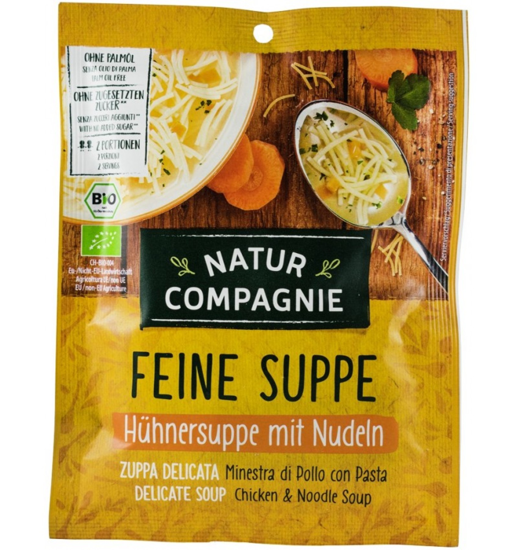 Supa BIO de pui cu taitei, 40 g NATUR