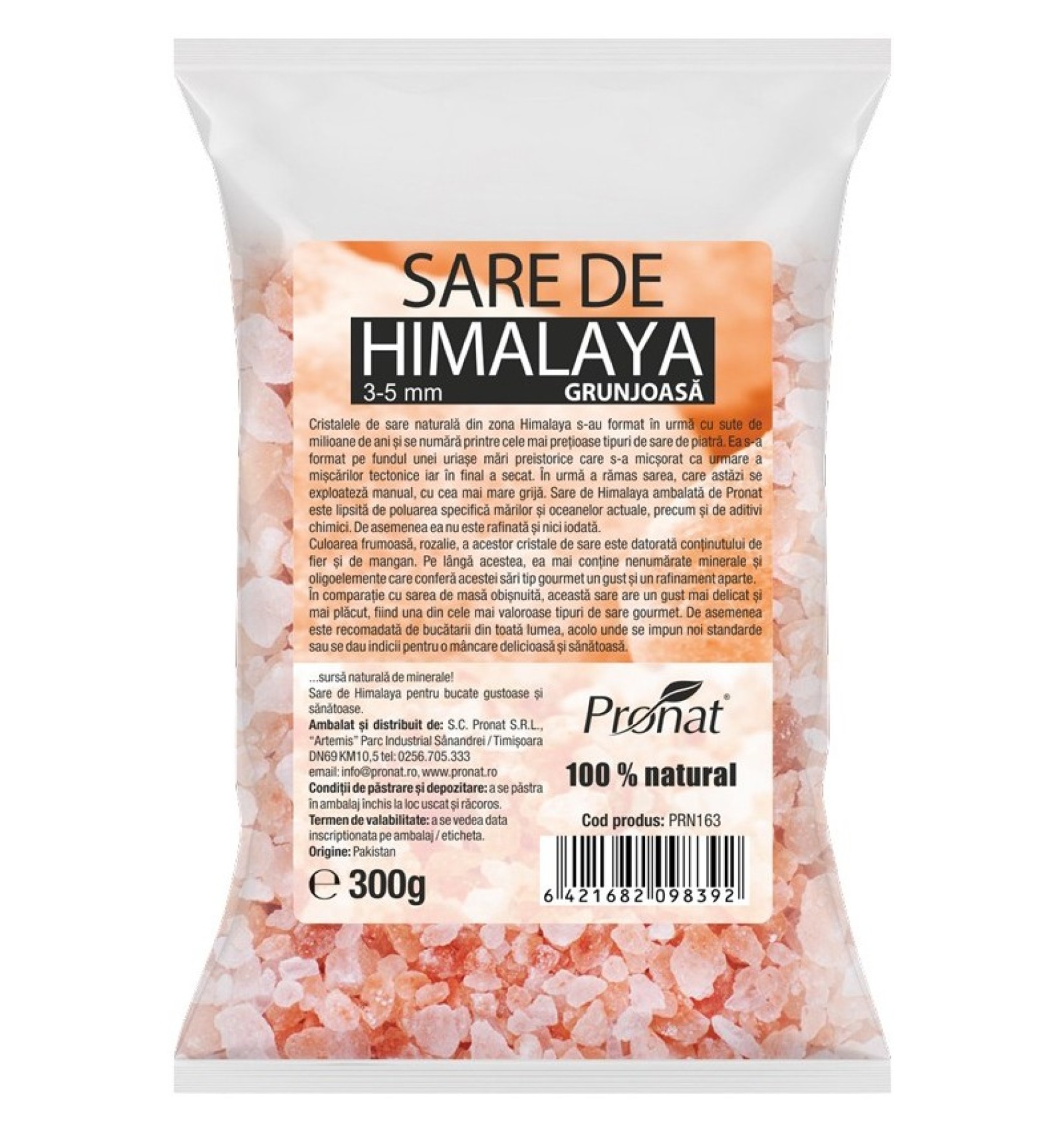 Sare de himalaya grunjoasa, 300g