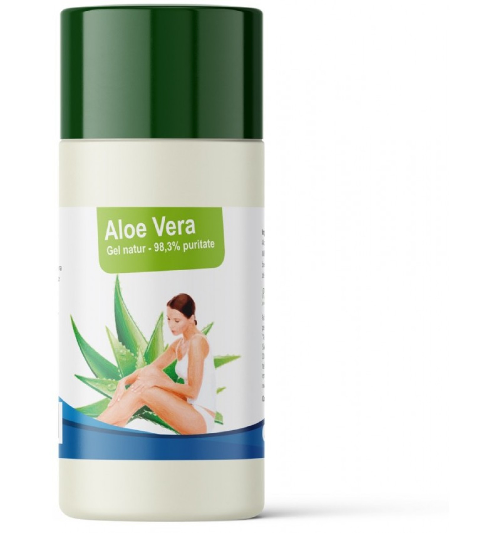 Aloe Vera gel natur pentru piele, puritate 98,3%