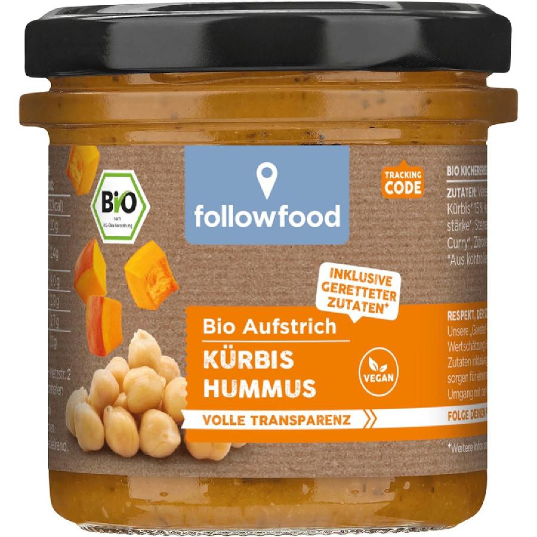 Hummus cu dovleac si morcovi, eco - 135 g