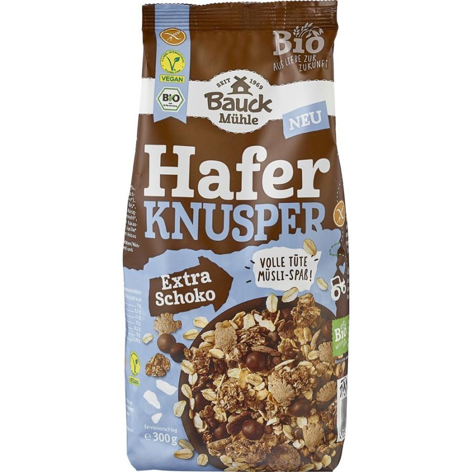 Musli crocant cu ovaz si extra ciocolata fara gluten, eco - 300 g