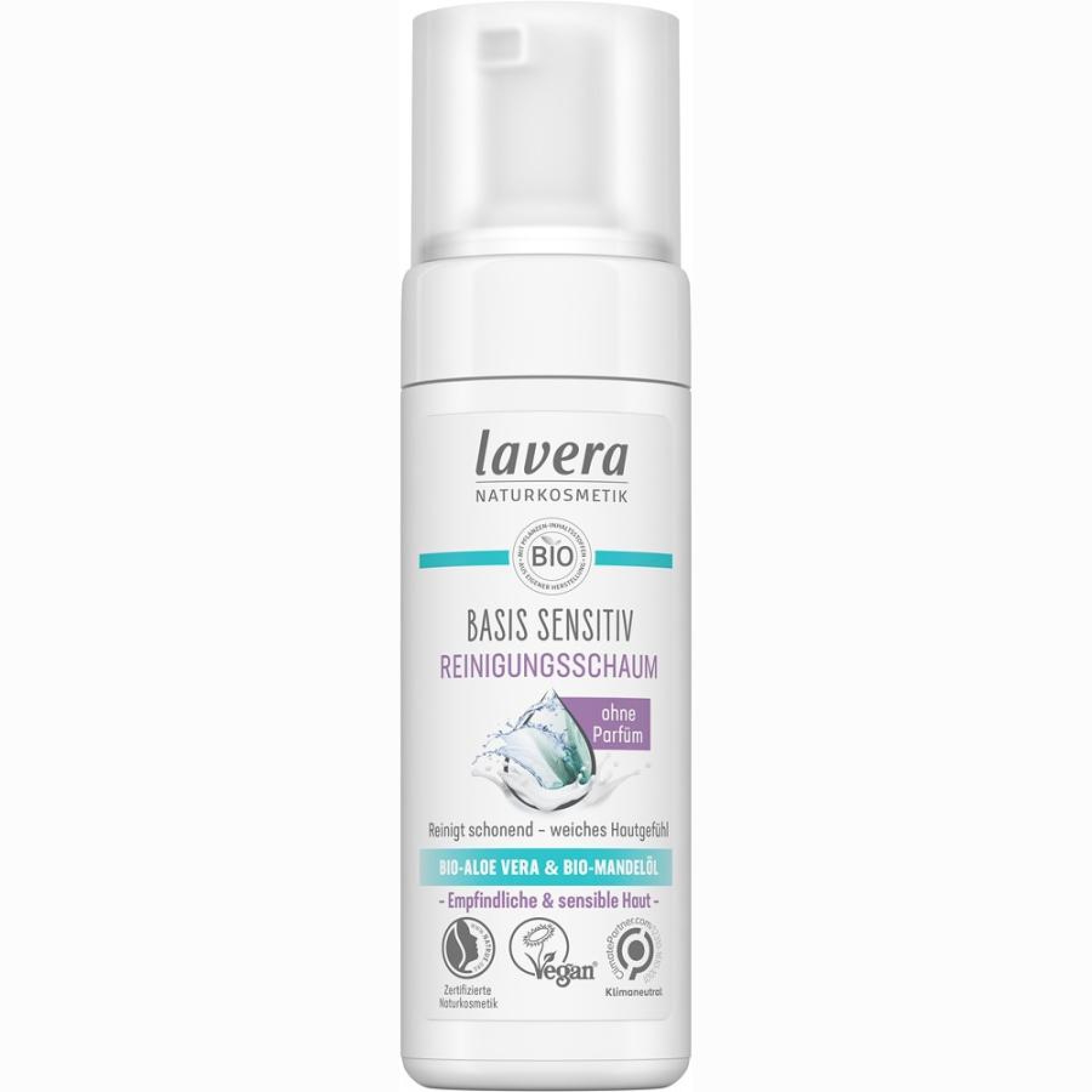 Spuma demachianta cu aloe vera bio si ulei de migdale bio pentru piele sensibila sensitiv - 150 ml