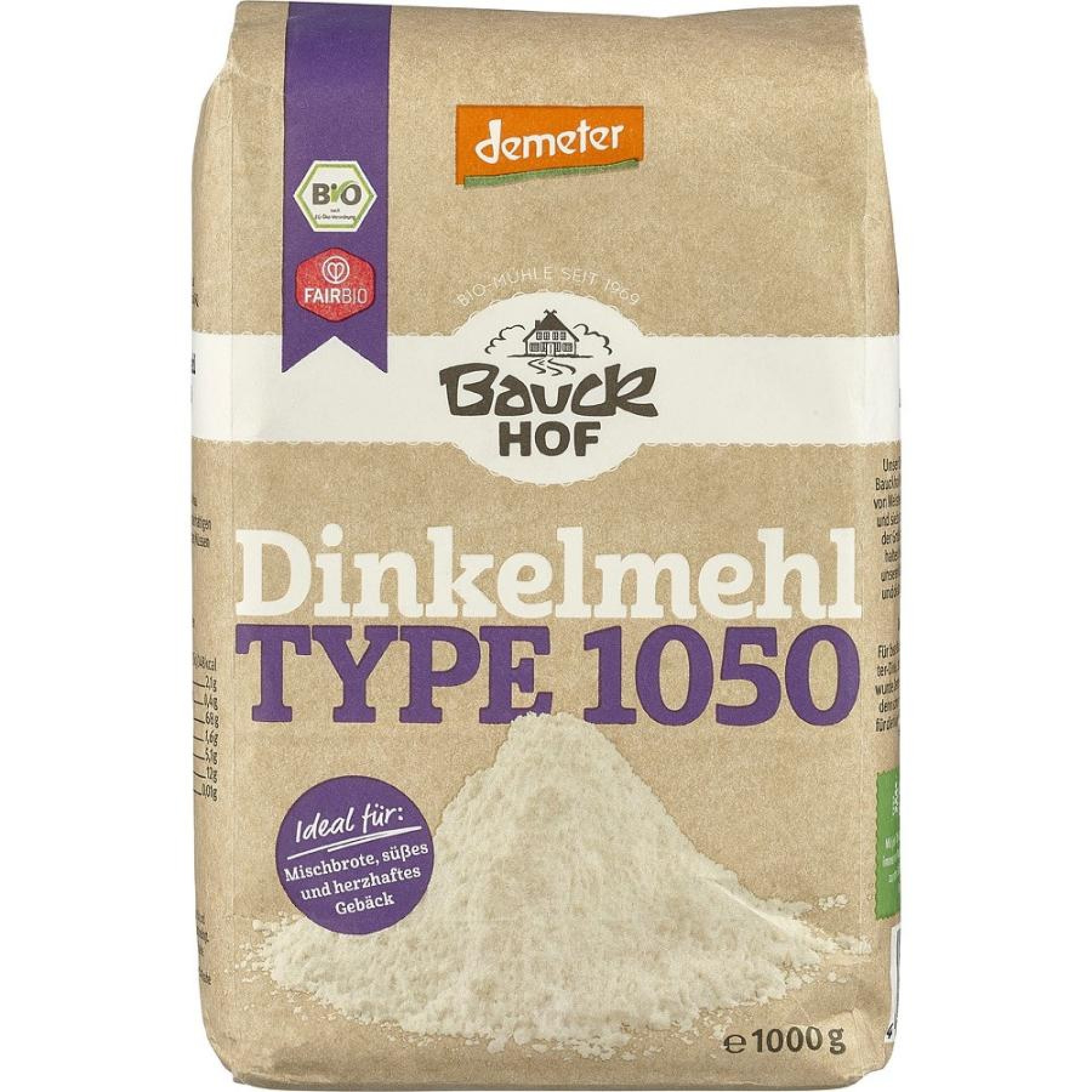 Faina bio de spelta tip 1050 demeter - 1 kg