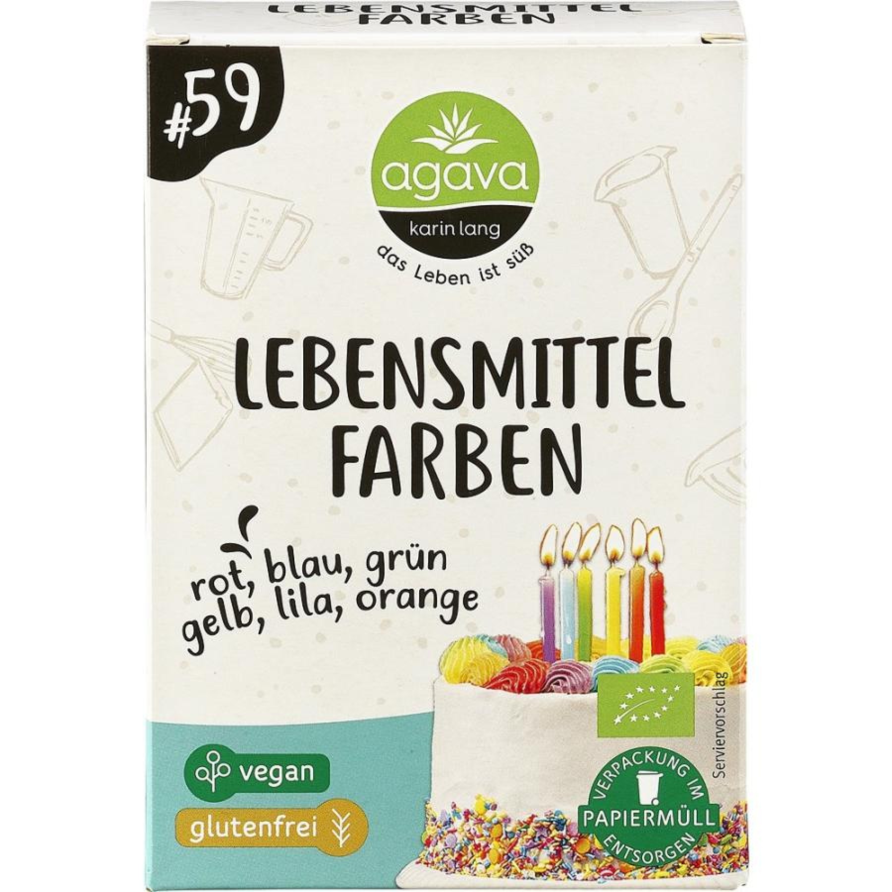 Colorant alimentar cu 6 culori fara gluten, eco - 48 g