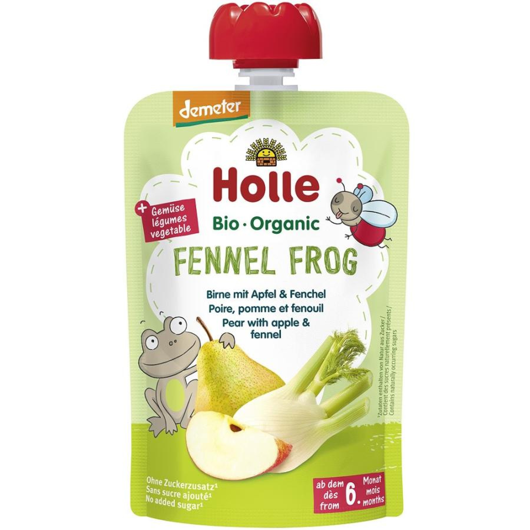 Piure de pere mere si fenicul pentru copii 6 luni, eco - 100 g