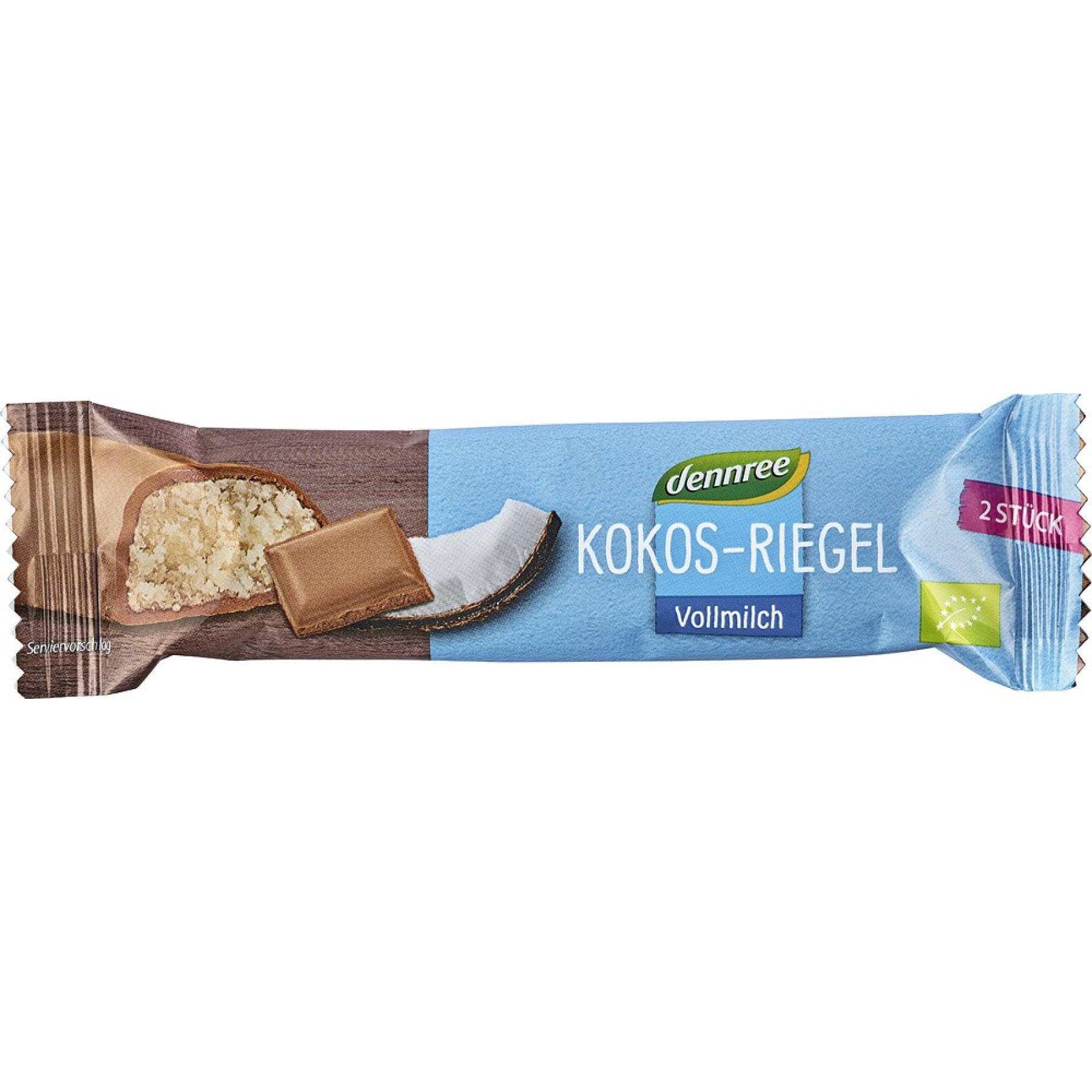 Baton de cocos cu glazura de ciocolata, eco - 40 g