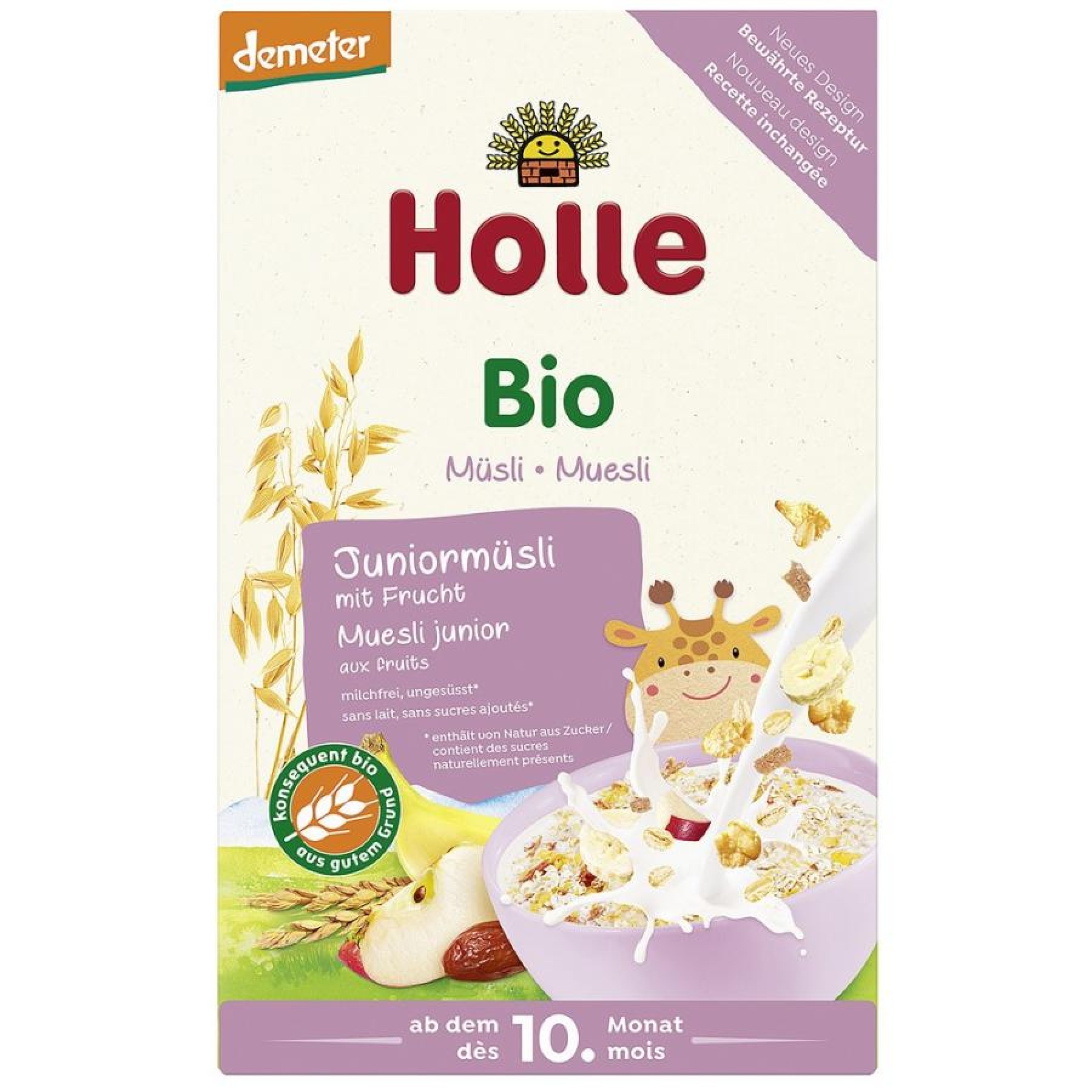 Musli junior cu cereale si fructe pentru copii 10 luni, eco - 250 g