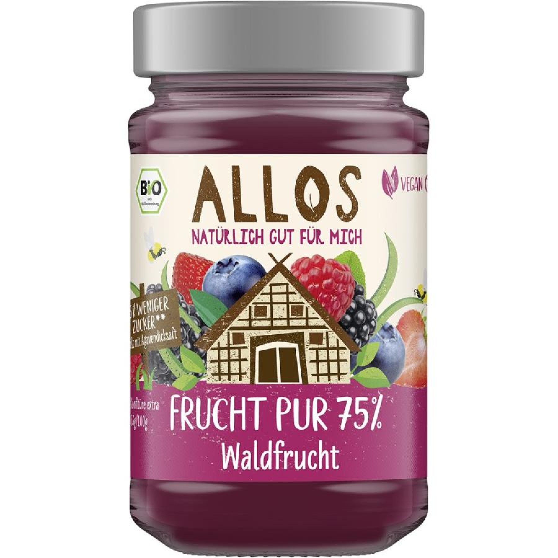 Dulceata de fructe de padure cu sirop de agave, eco - 250 g