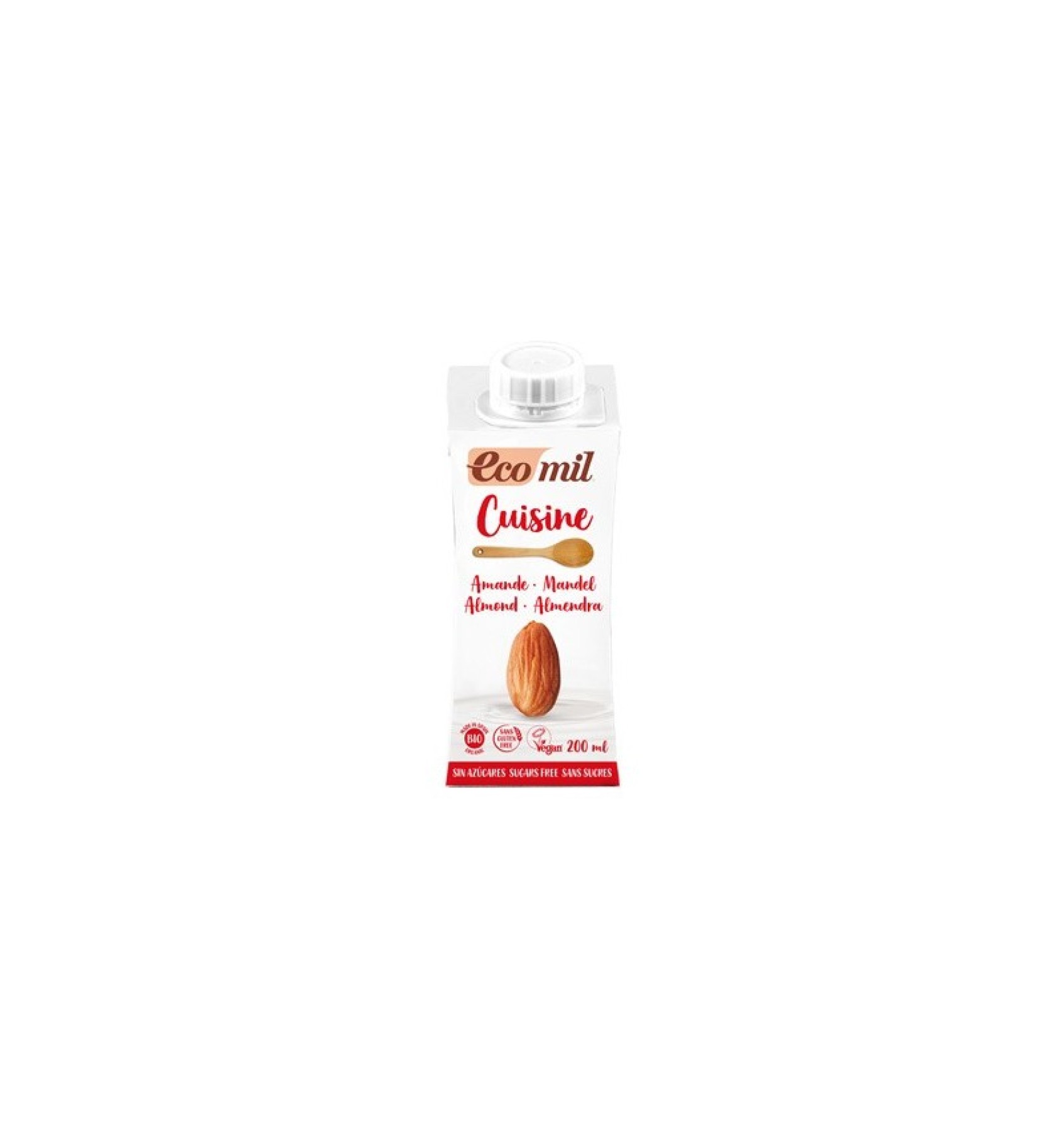 CREMA VEGETALA BIO PENTRU GATIT DIN MIGDALE NATUR, 200 ML ECOMIL CUISINE