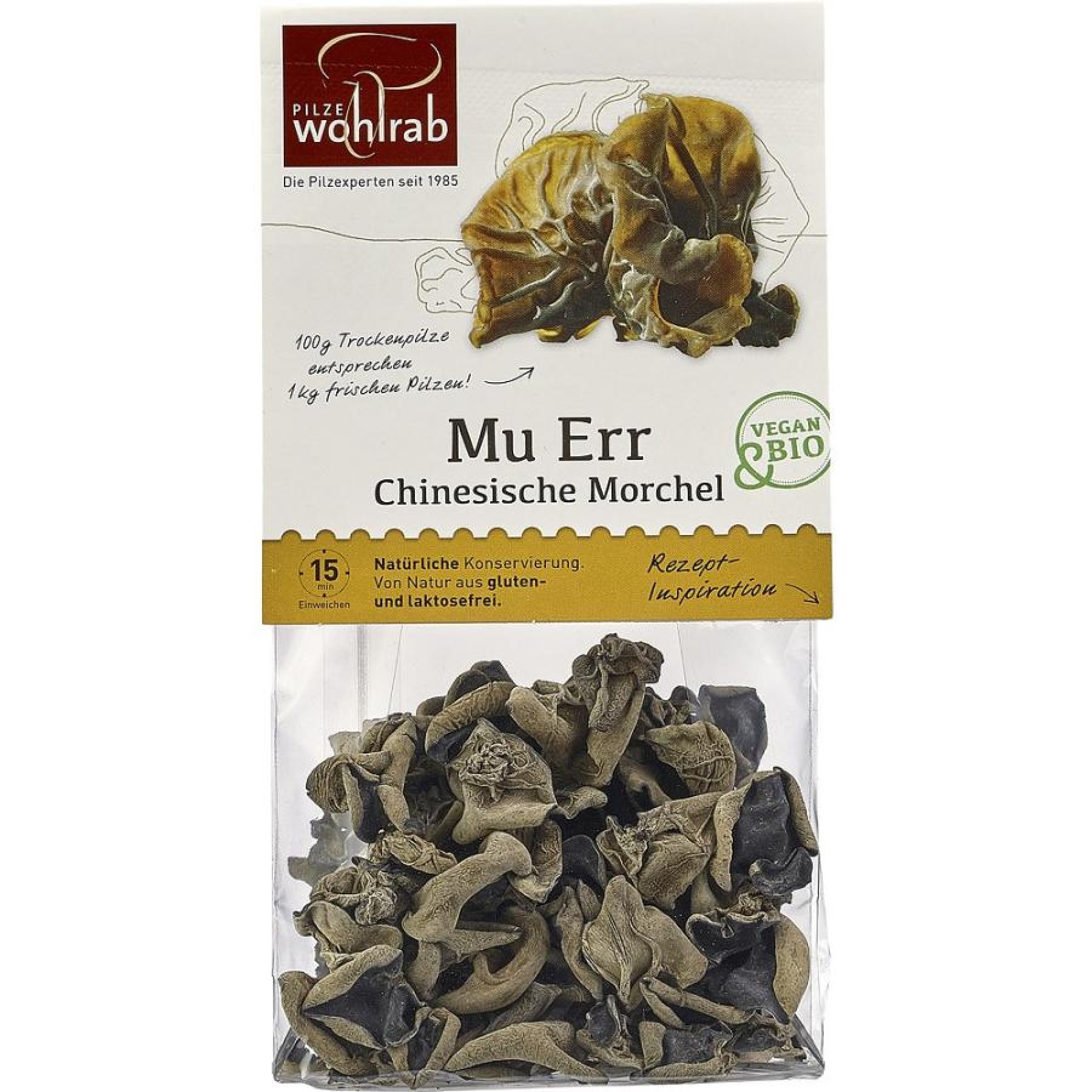 Ciuperci urechi de lemn deshidratate Mu Err, eco - 30 g