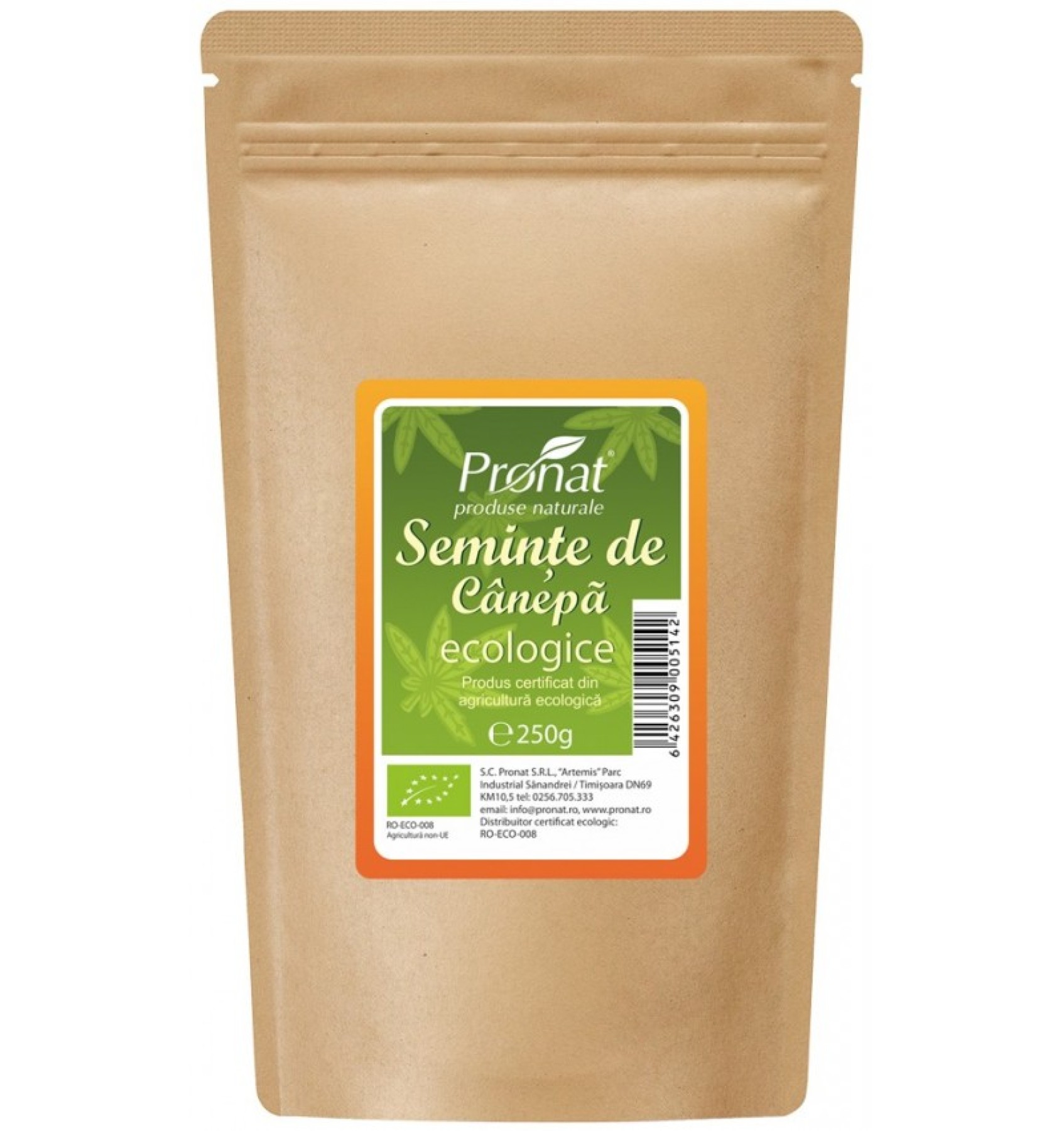 Seminte de canepa BIO decorticate, 250g