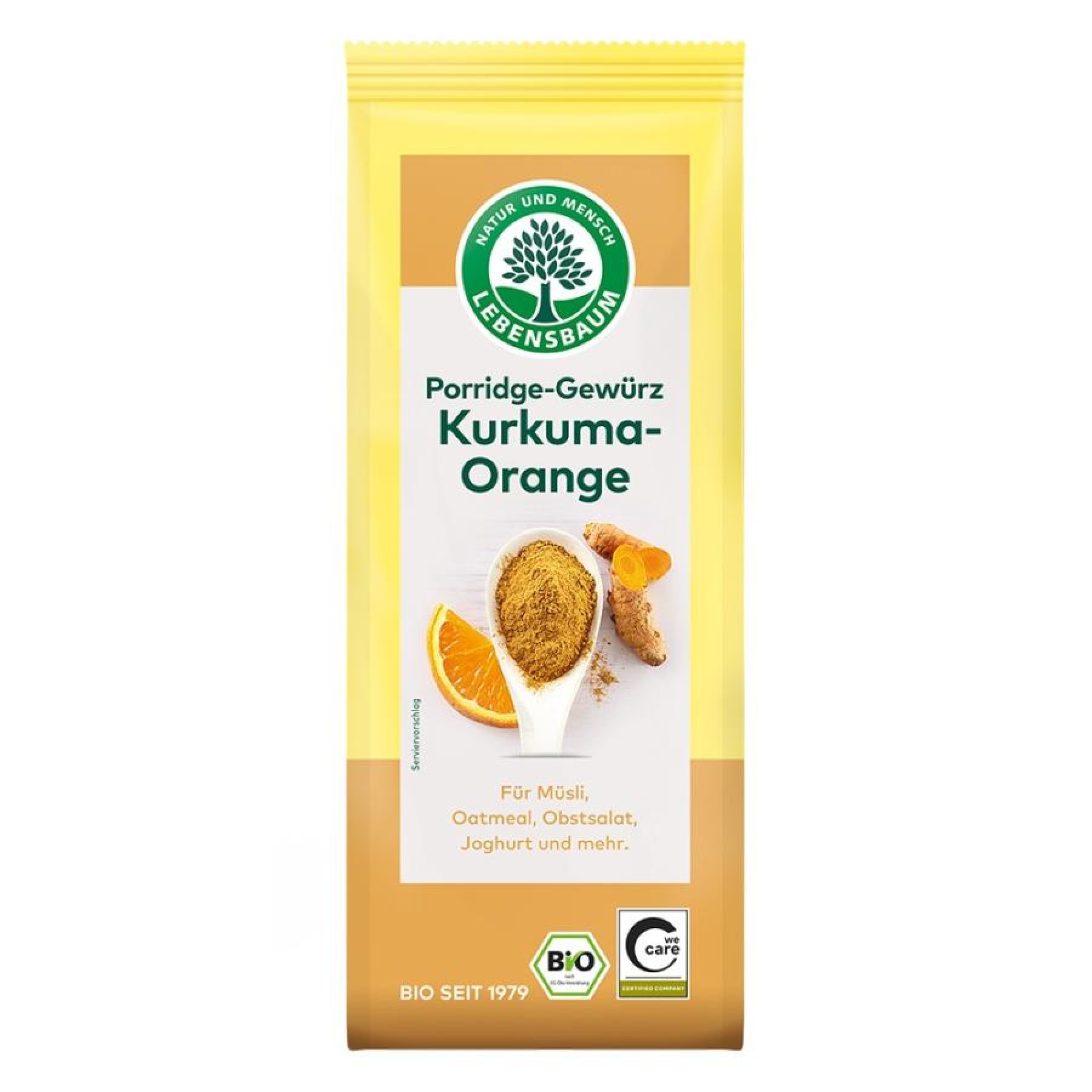 Mix de condimente bio pentru terci cu curcuma si portocala - 50 g
