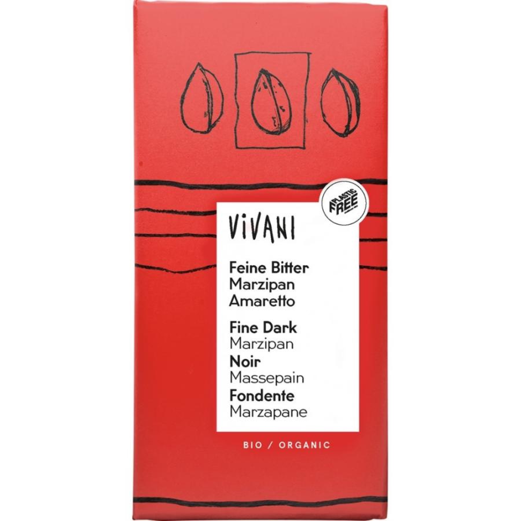 Ciocolata neagra bio cu martipan amaretto - 100 g
