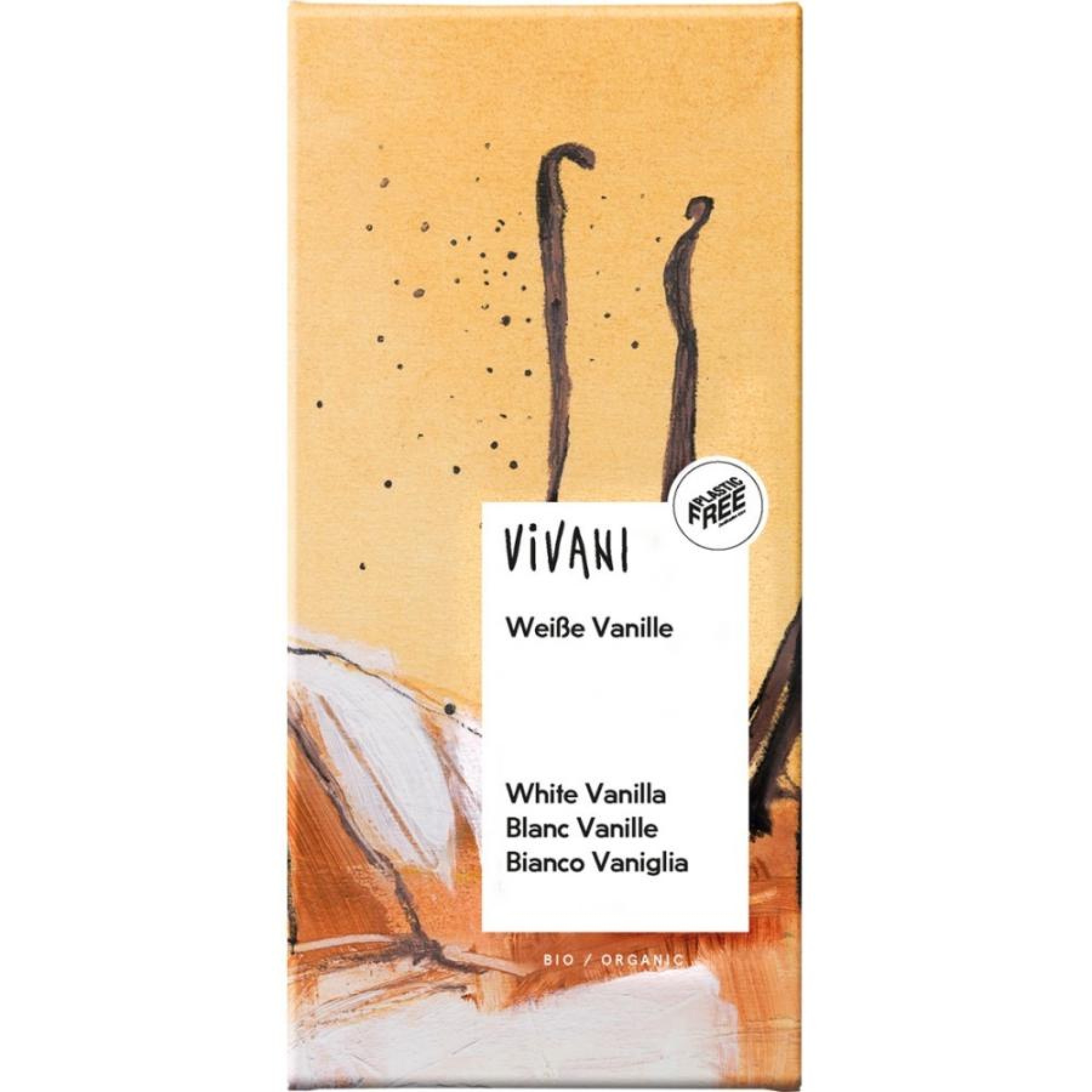 Ciocolata alba cu vanilie bio - 80 g
