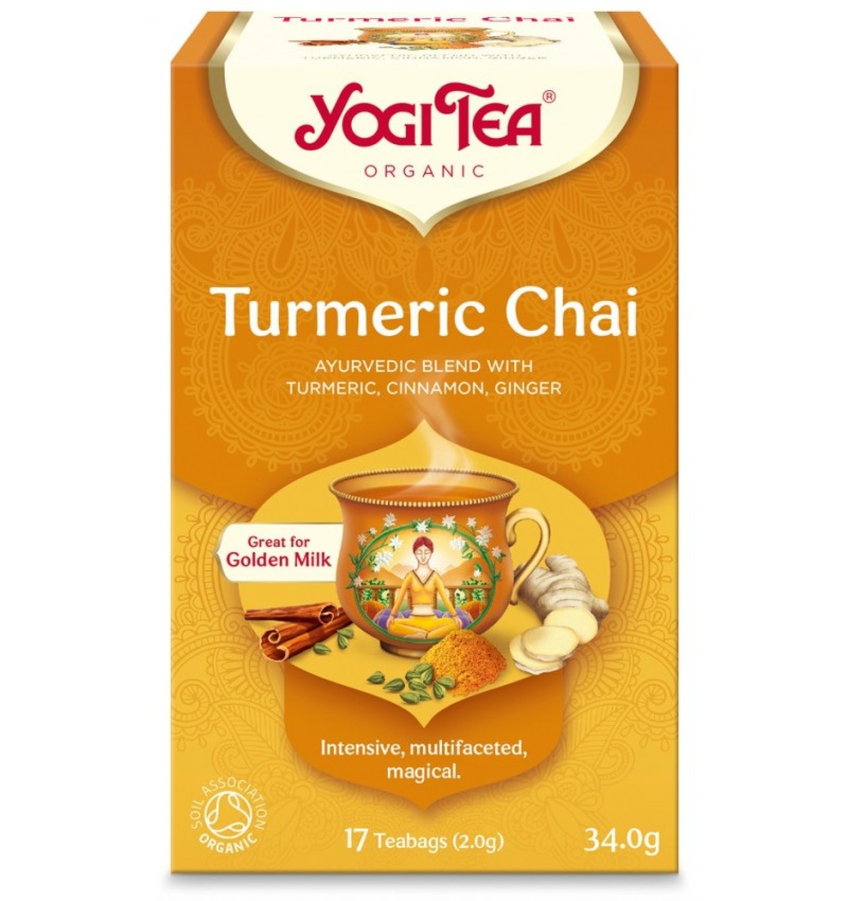 ECO/BIO Ceai din curcuma/turmeric 17TB*2gr, 34gr Yogi