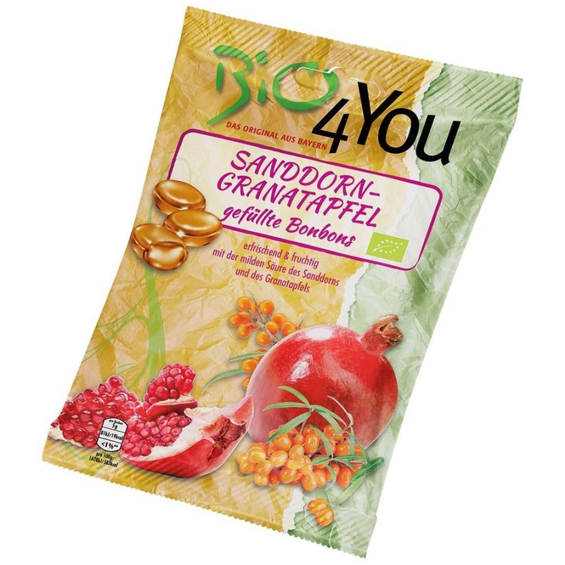 Dropsuri bio cu catina si rodie, 75g bio 4 you