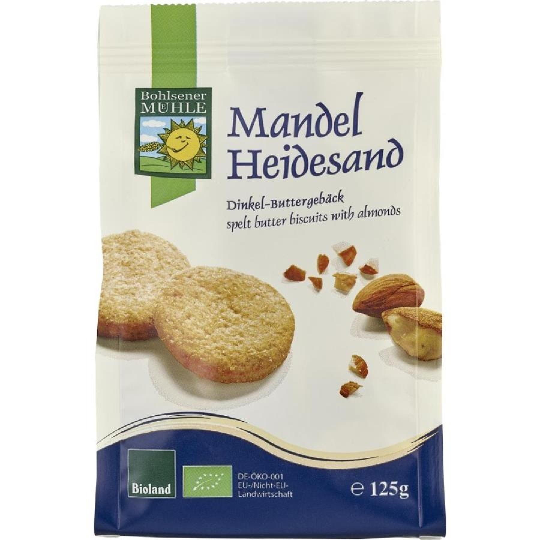 Biscuiti fragezi bio cu migdale - 125 g
