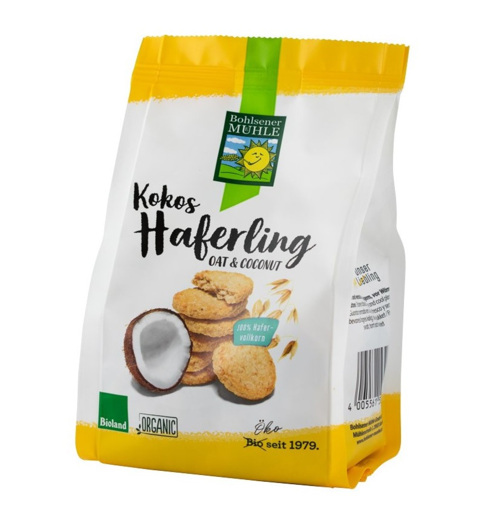 Biscuiti bio din ovaz si cocos - 125 g