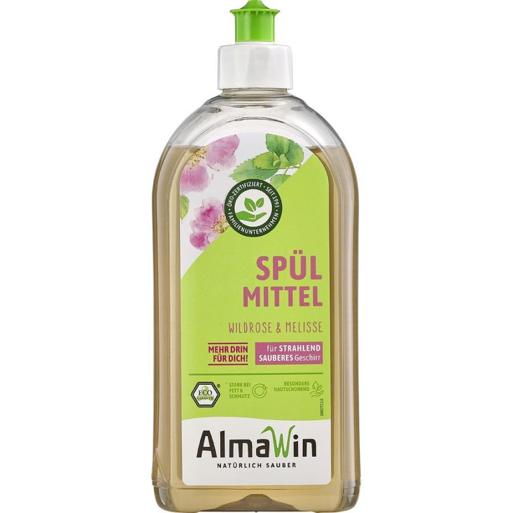 Detergent de vase cu trandafir salbatic si melisa - 500 ml