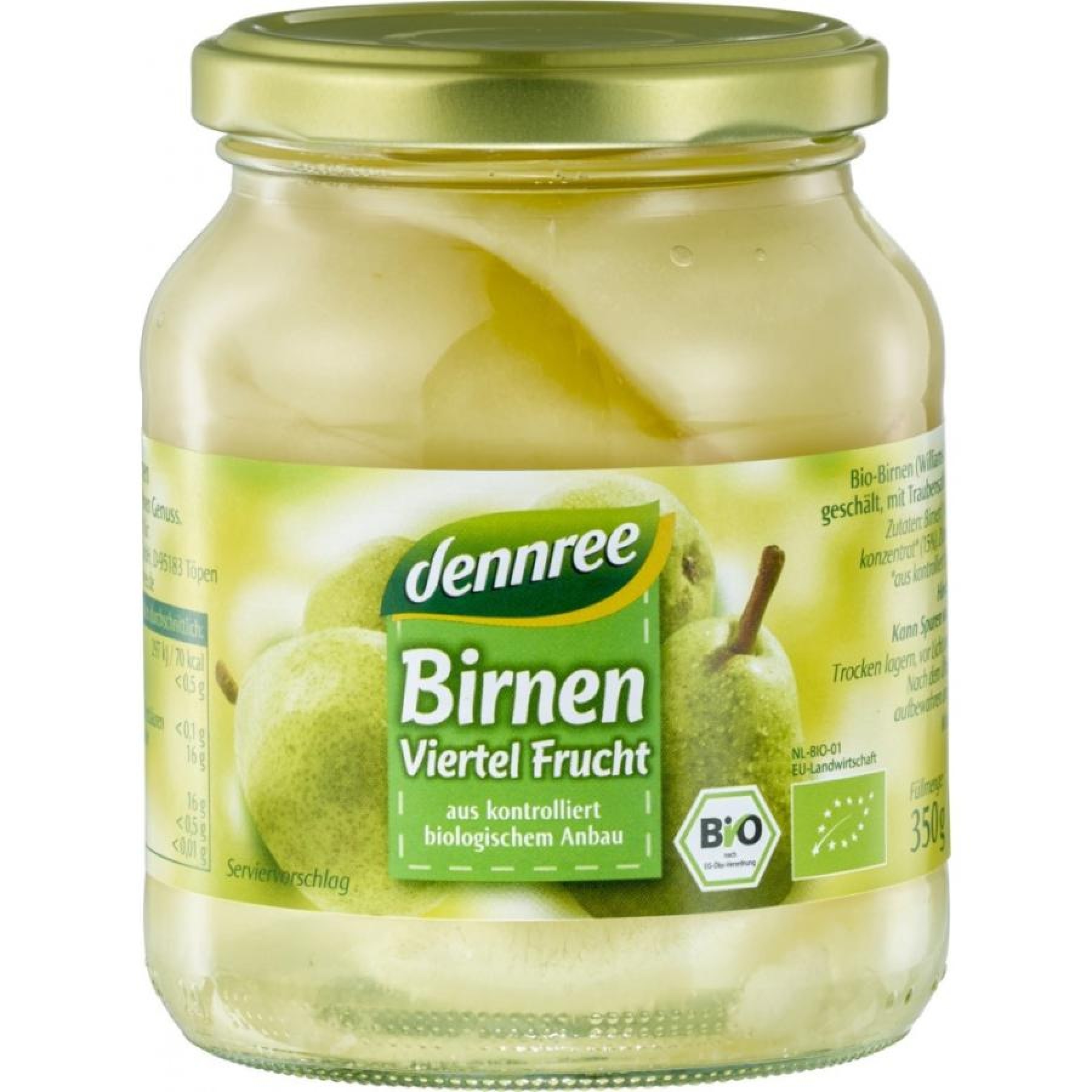 Compot bio din pere Williams - 350 g