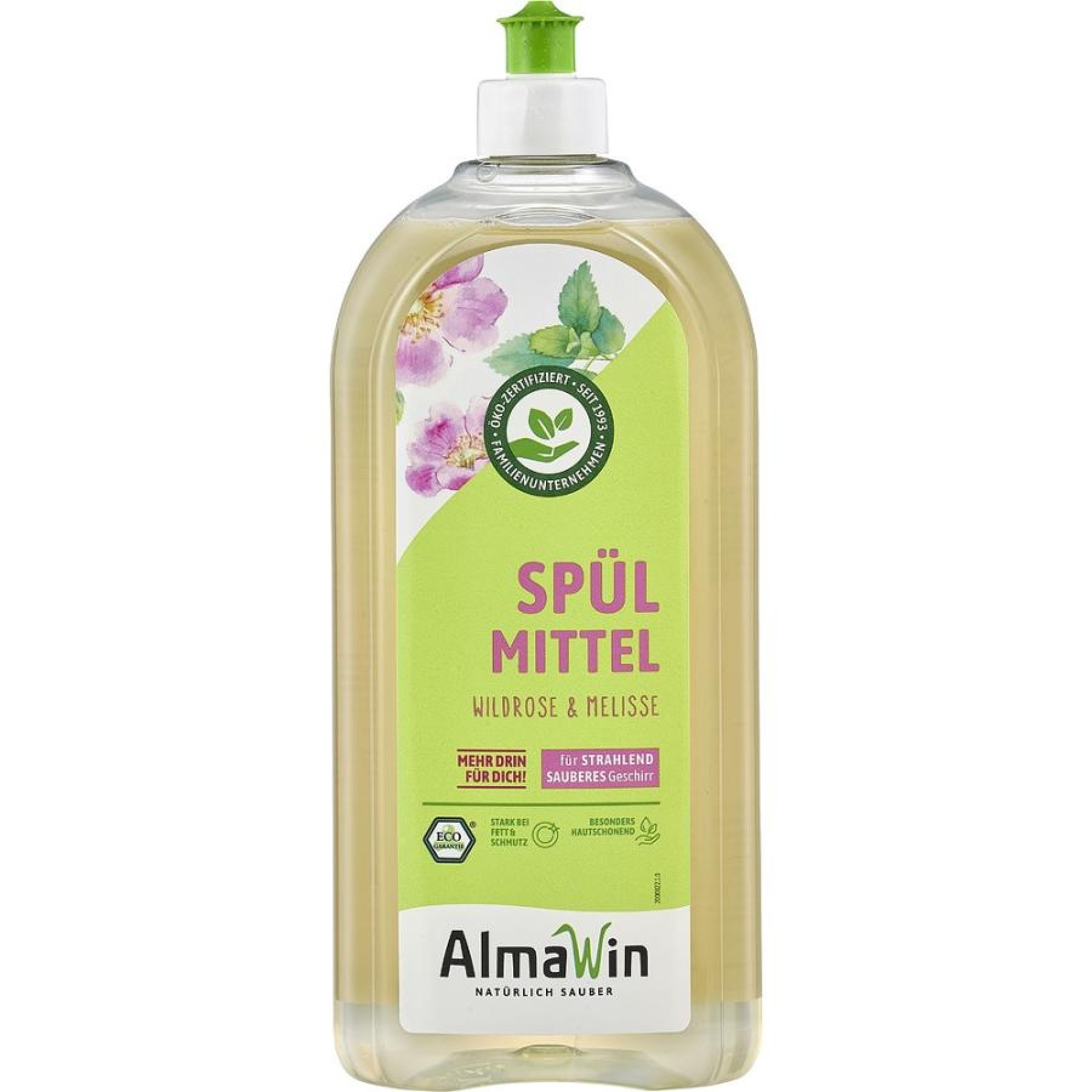 Detergent de vase cu trandafir salbatic si melisa - 1 L