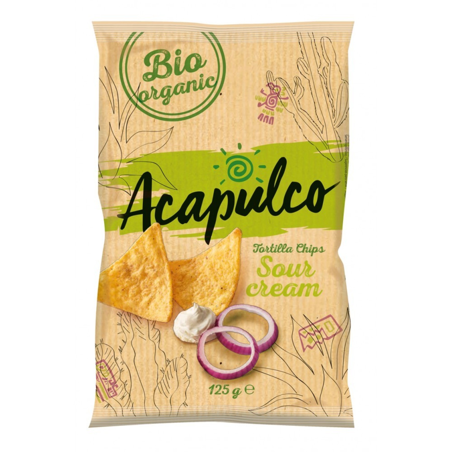 Tortilla chips cu smantana si ceapa - 125 g
