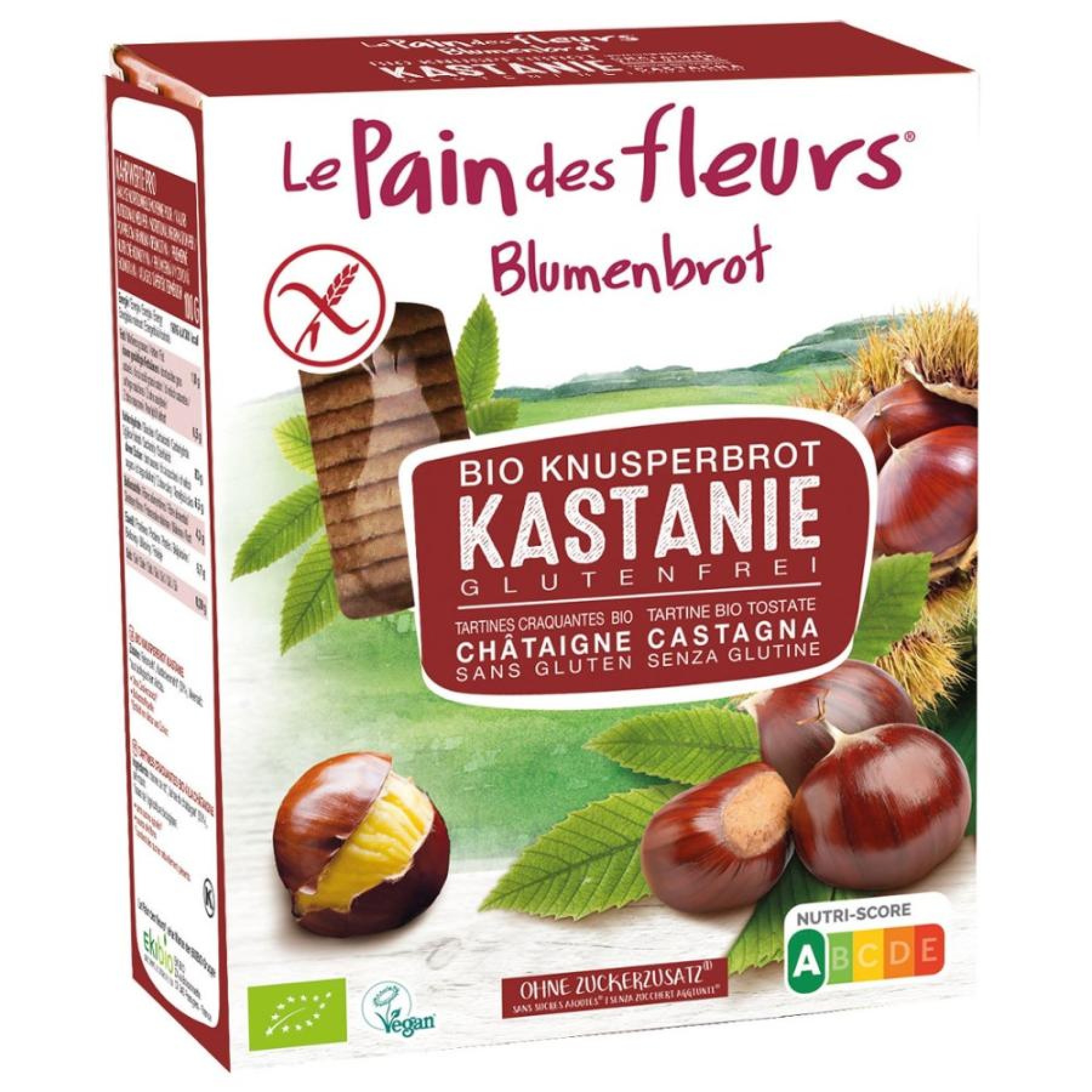Paine crocanta cu castane fara gluten, eco - 150 g