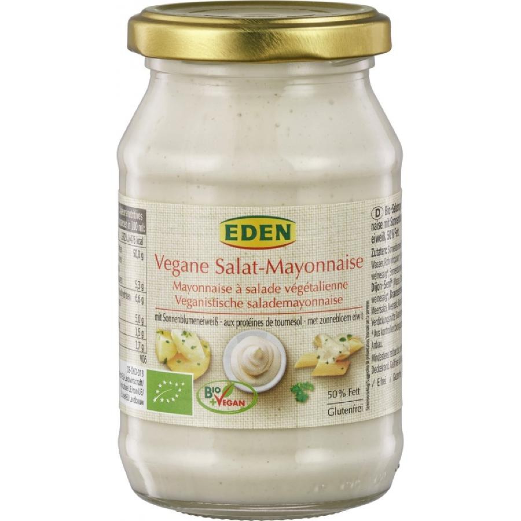 Maioneza vegetala fara ou fara gluten, eco - 250 ml