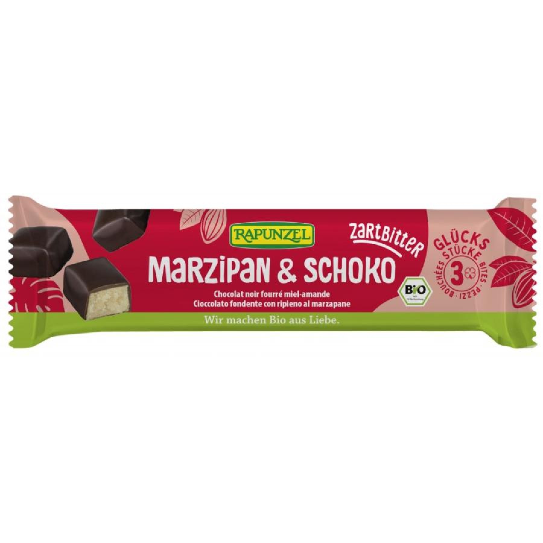 Baton martipan cu glazura amaruie, eco - 50 g