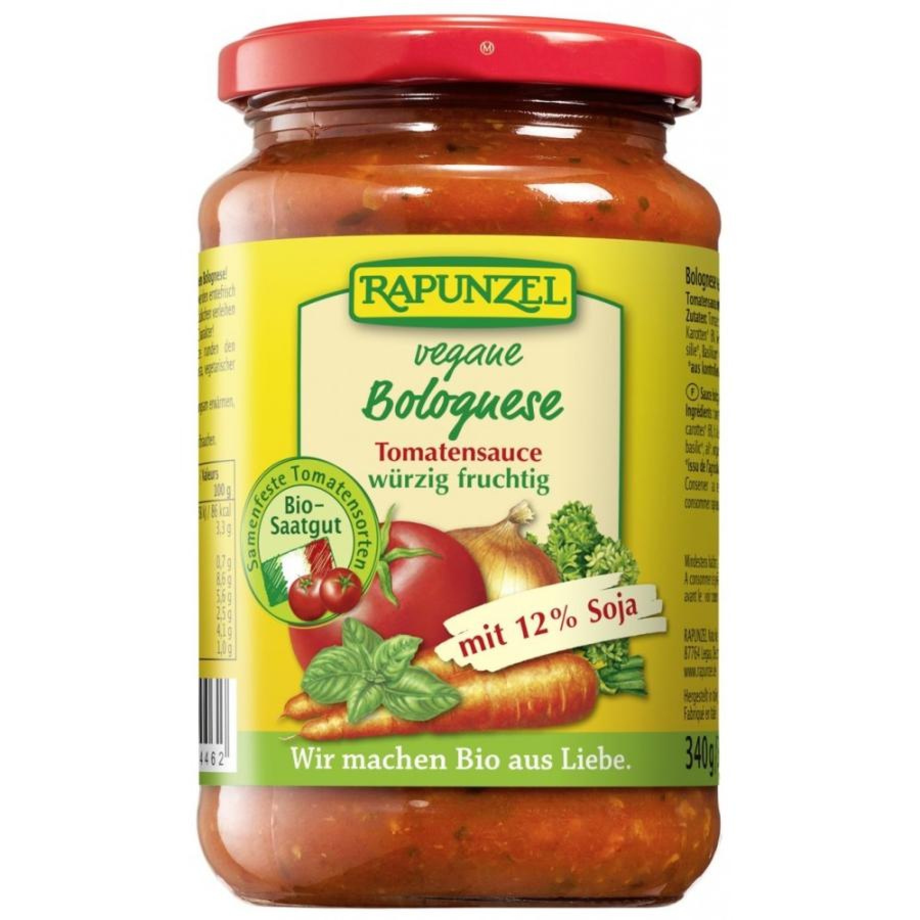 Sos de tomate Bolognese vegan, eco - 340 g