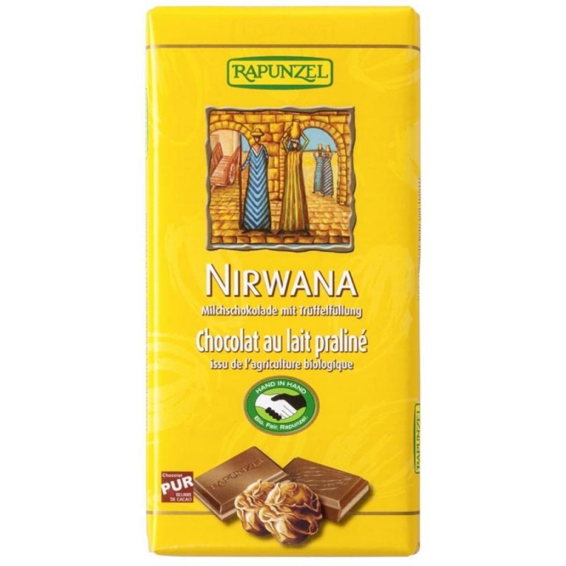 Ciocolata bio nirwana cu praline hih - 100 g